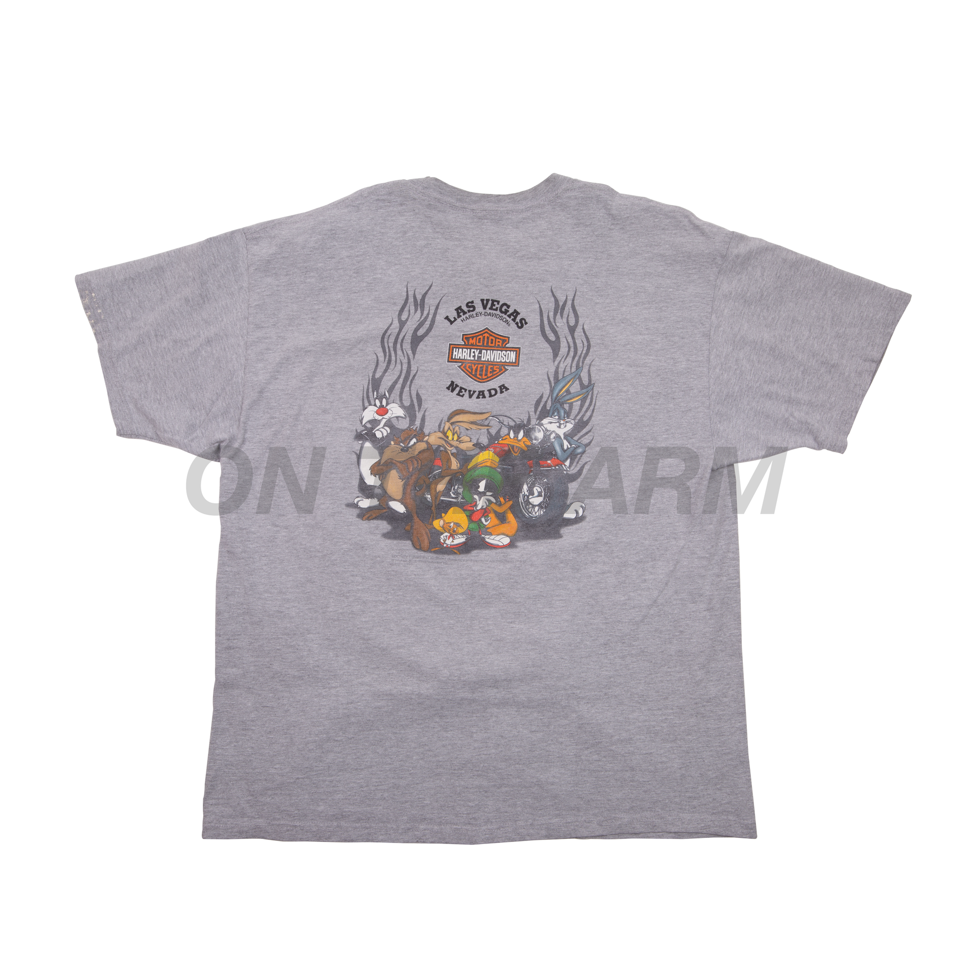 Vintage Grey Looney Tunes Harley Davidson Tee
