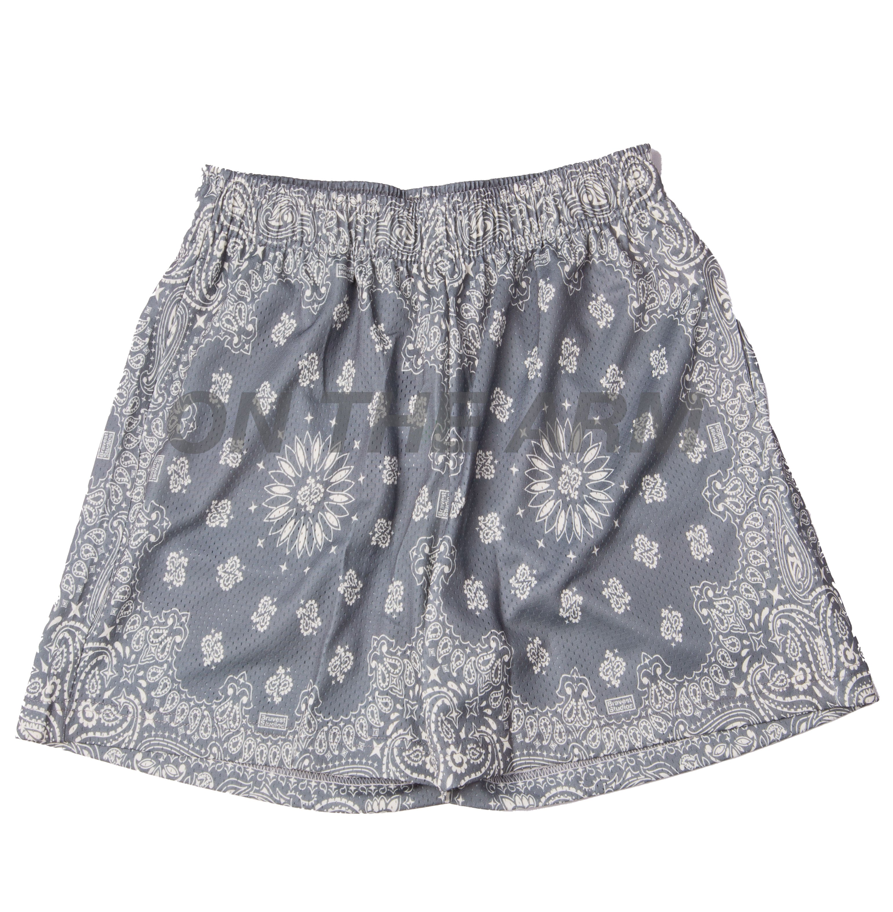 Bravest Studio Grey Patchwork Paisley Shorts — Sneaker Sapphire