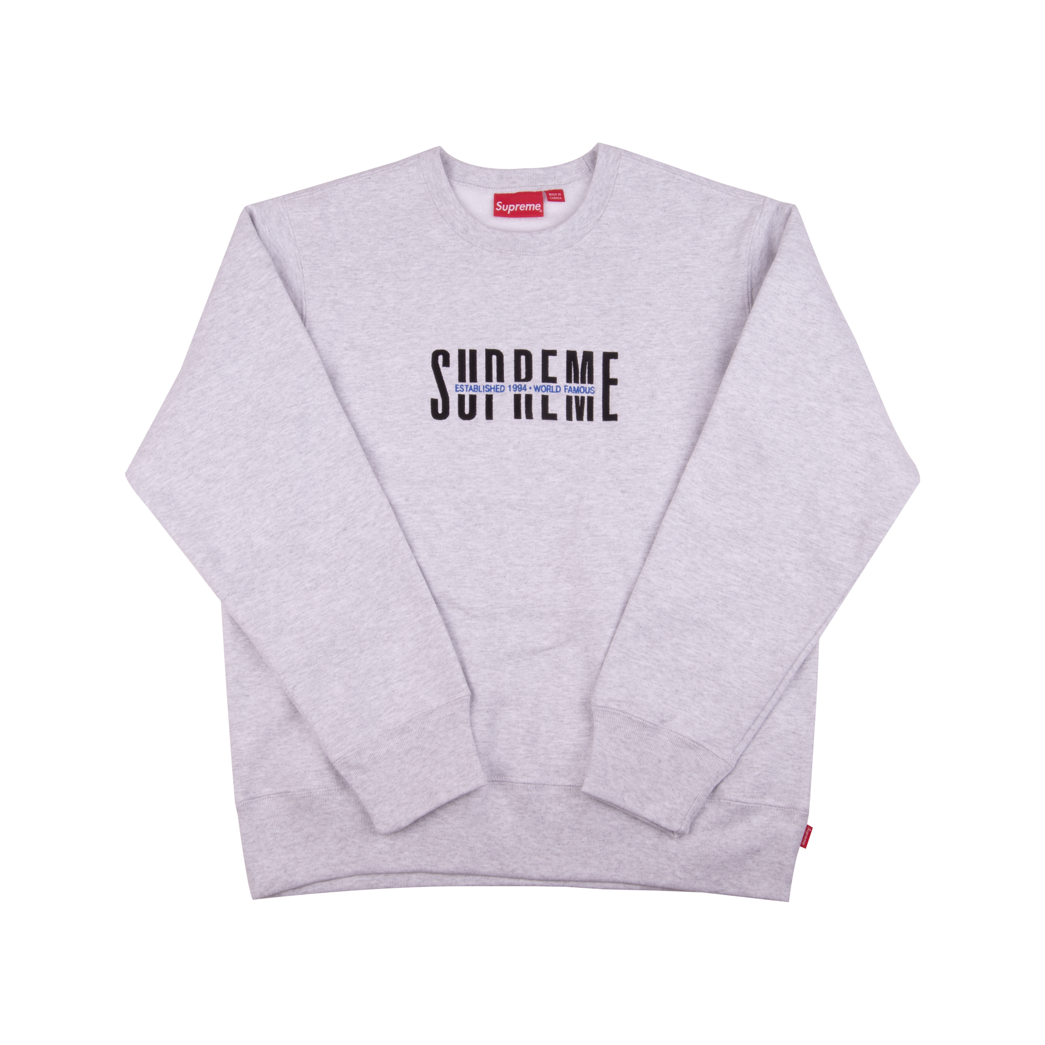 Supreme Ash Grey World Famous Crew