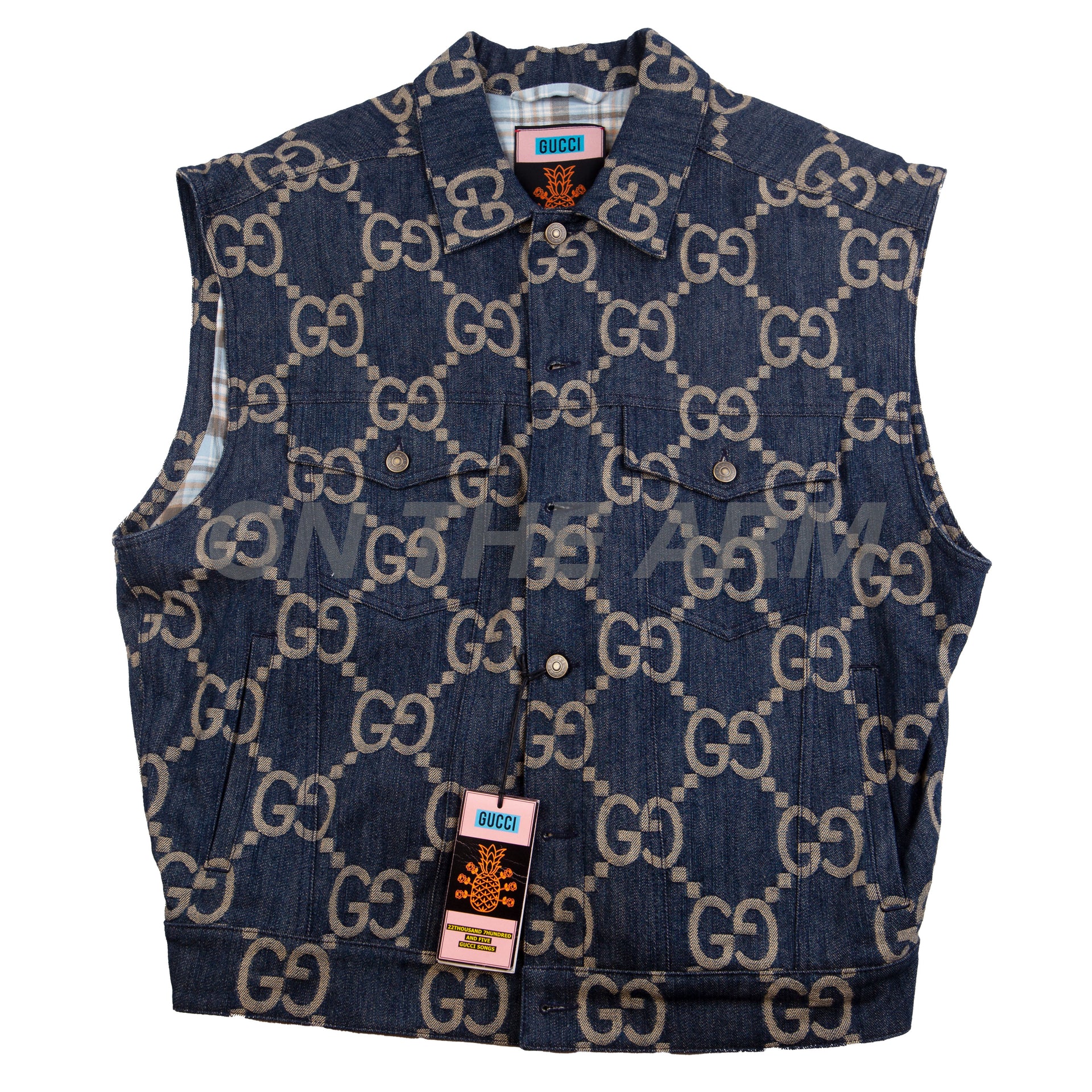 Gucci Blue GG Denim Vest