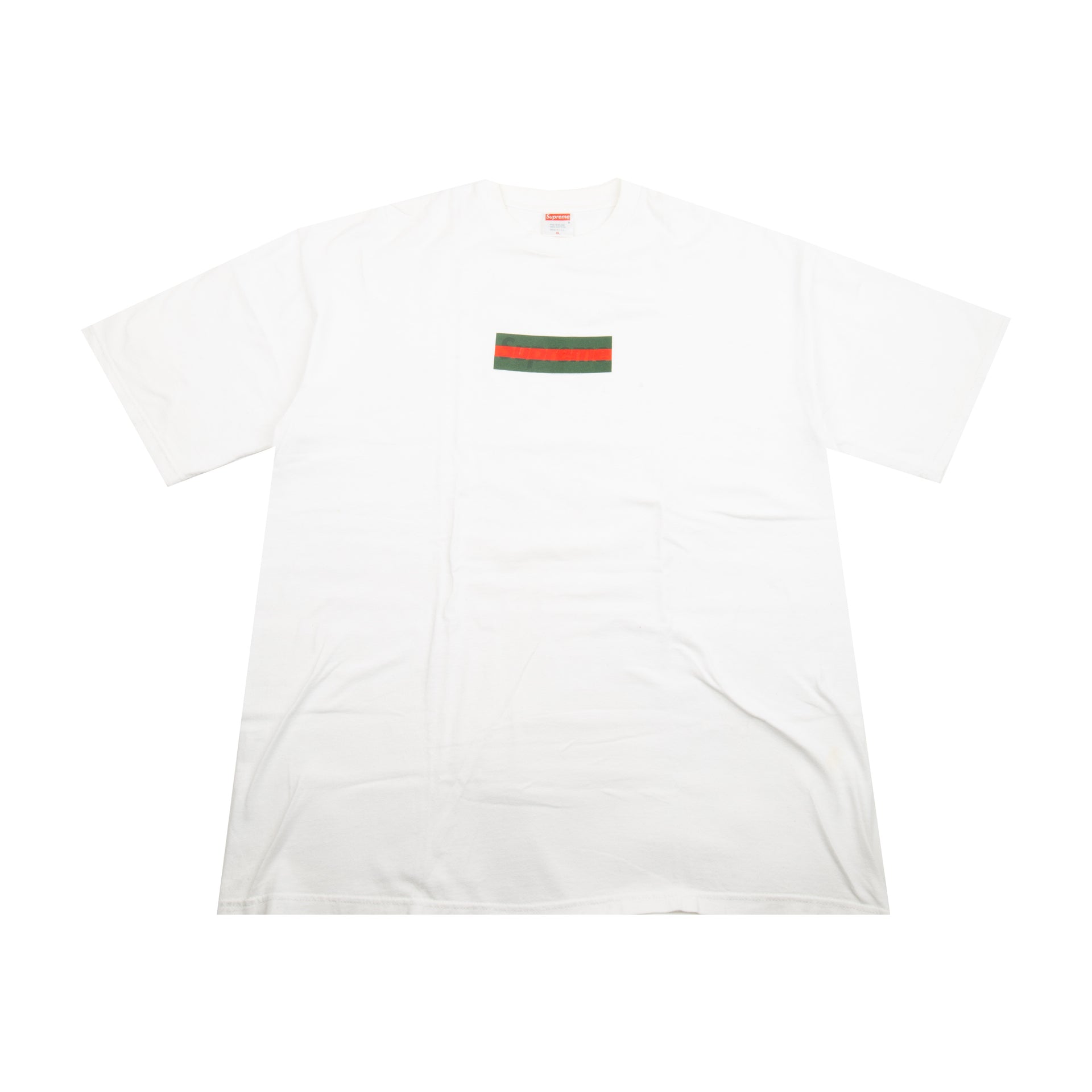 Supreme White Gucci Box Logo Tee