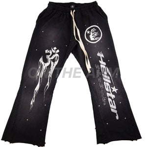 Hellstar Vintage Black Racer Flare Sweats