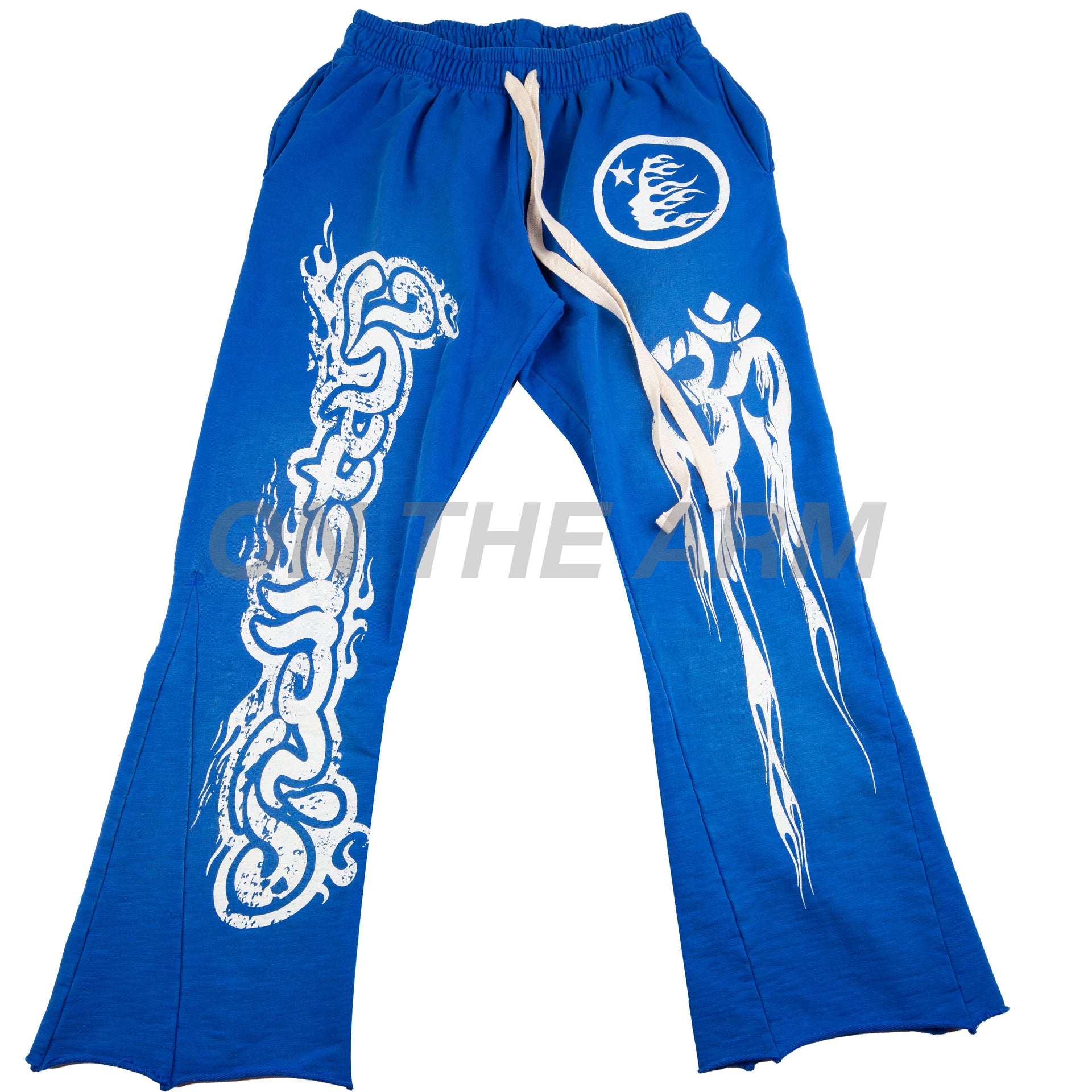 Hellstar Blue Yoga Flare Sweats