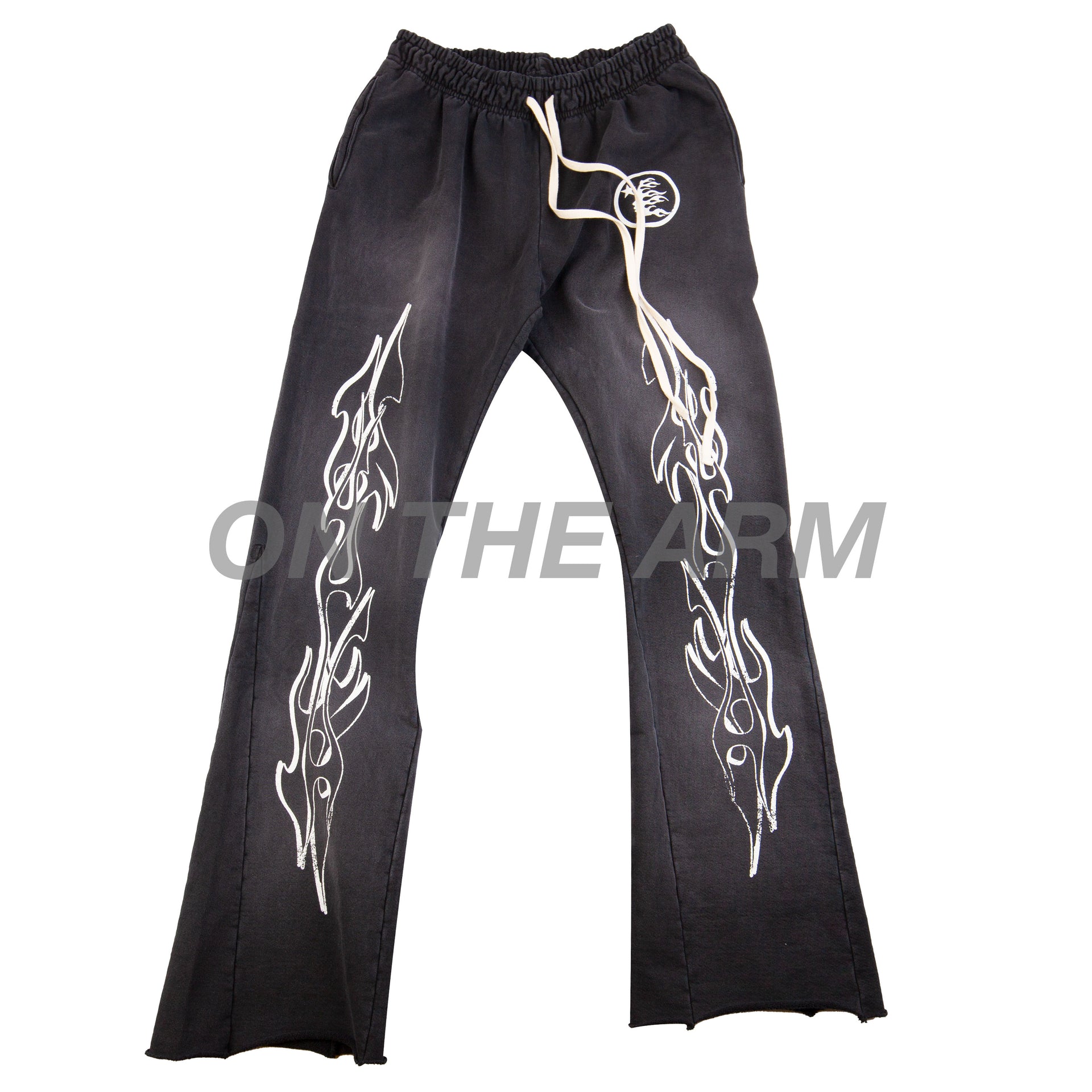 Hellstar Black Flames Flare Sweats