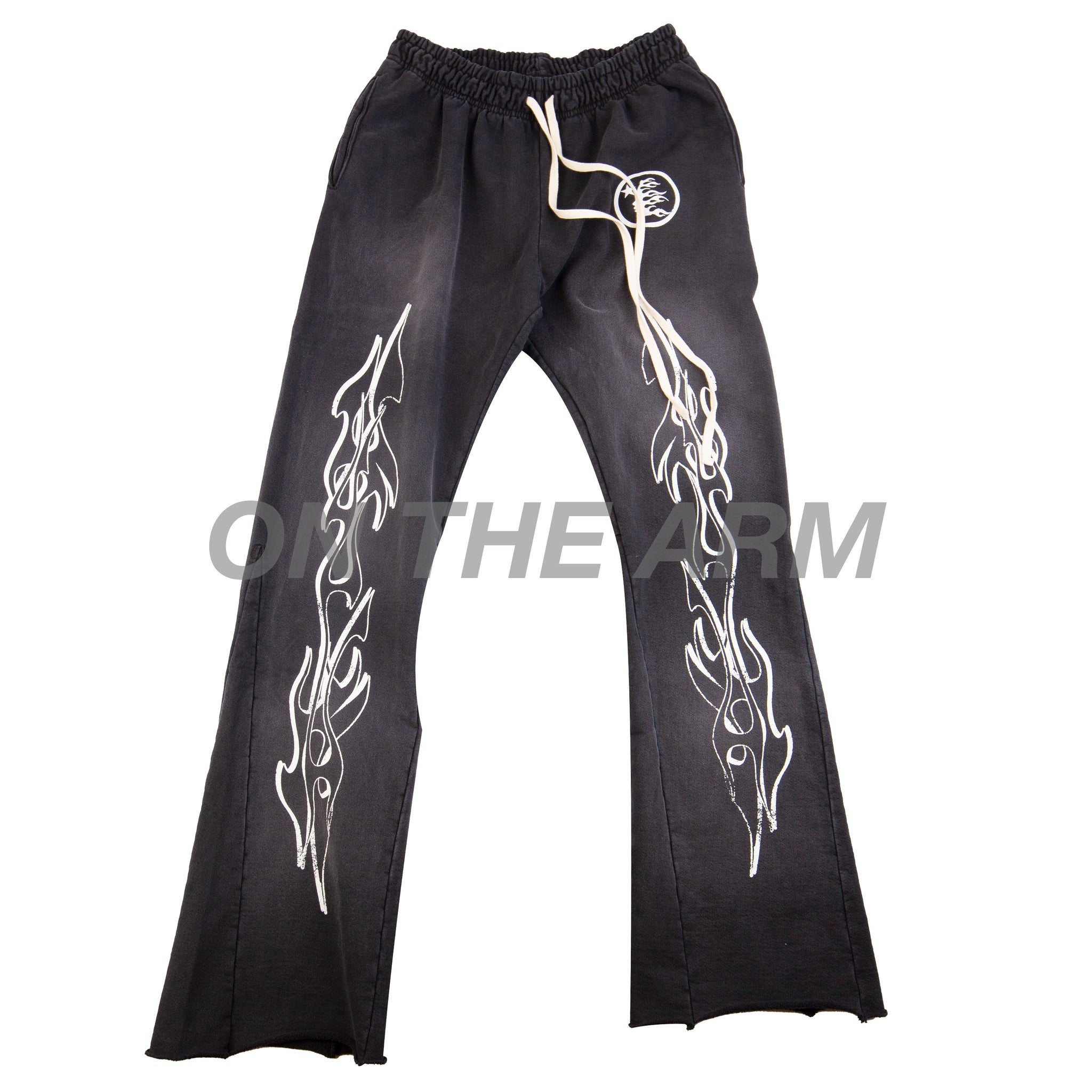 Hellstar Black Flames Flare Sweats
