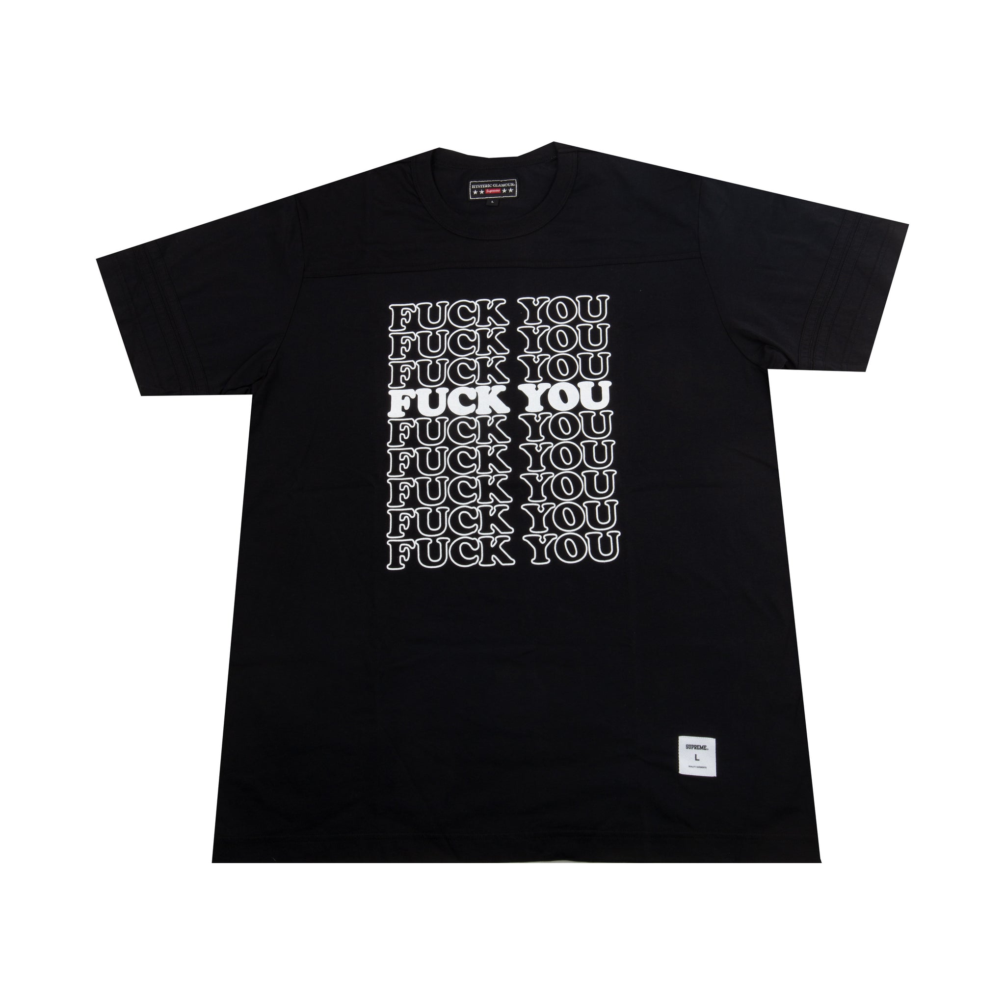 Supreme Black Hysteric Glamour Football Top