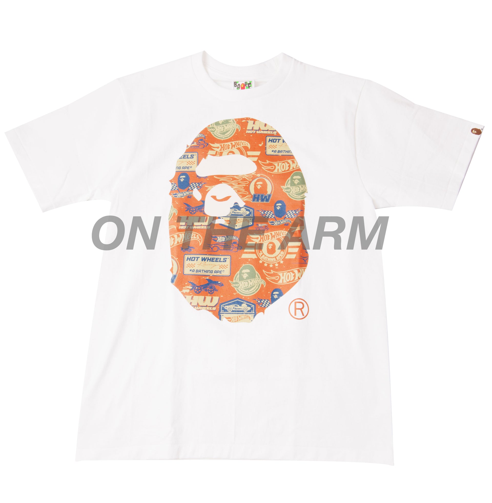 Bape White Hot Wheels Ape Head Tee