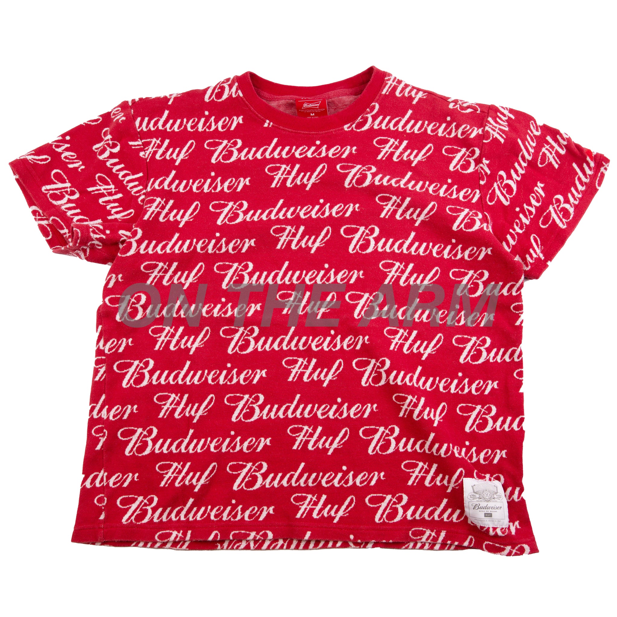 HUF Red Budweiser Jacquard Shirt PRE-OWNED