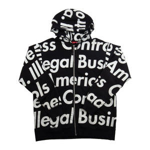 Supreme Black Illegal Business Zip