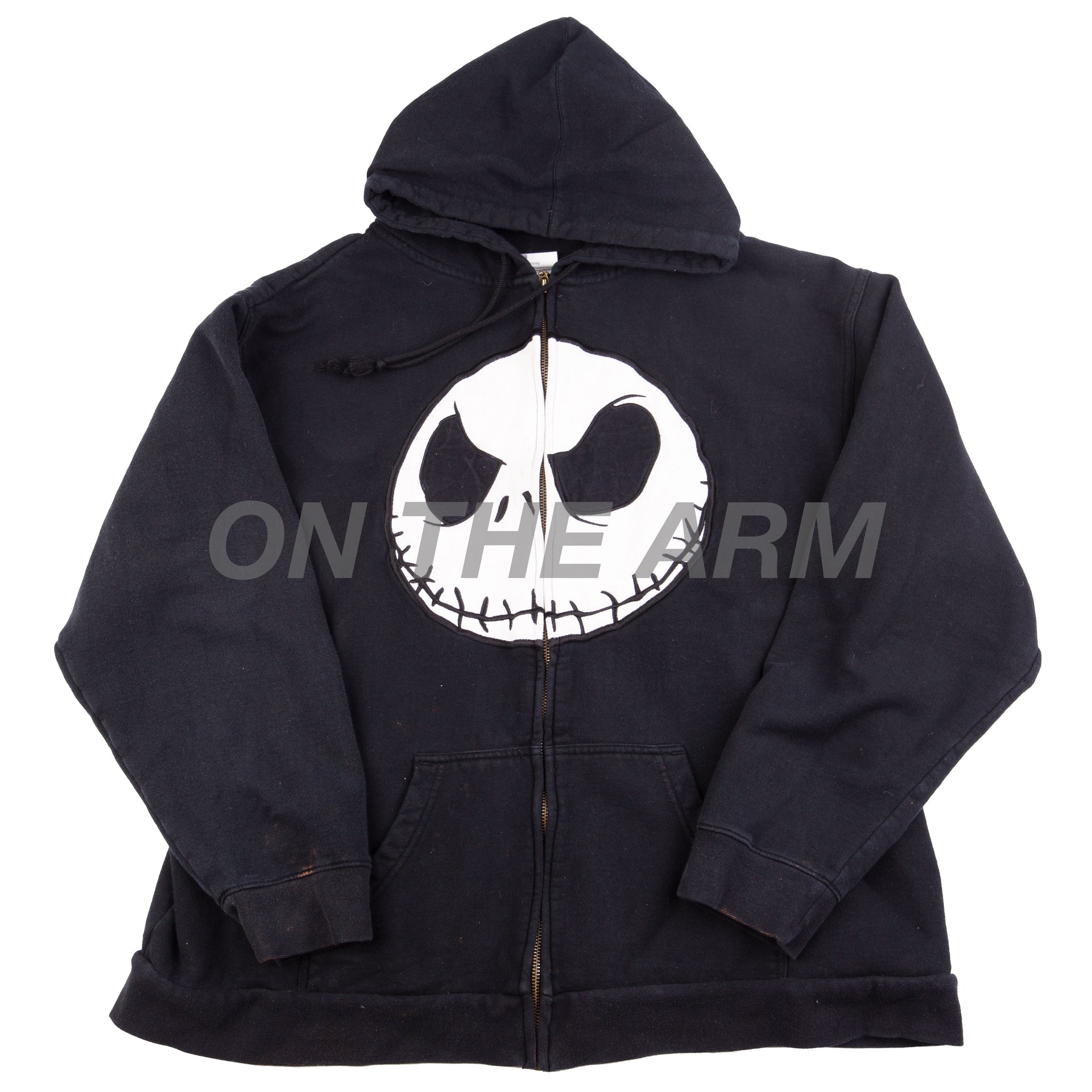 Vintage Black Jack Skellington Nightmare Before Christmas Zip up (2000's)