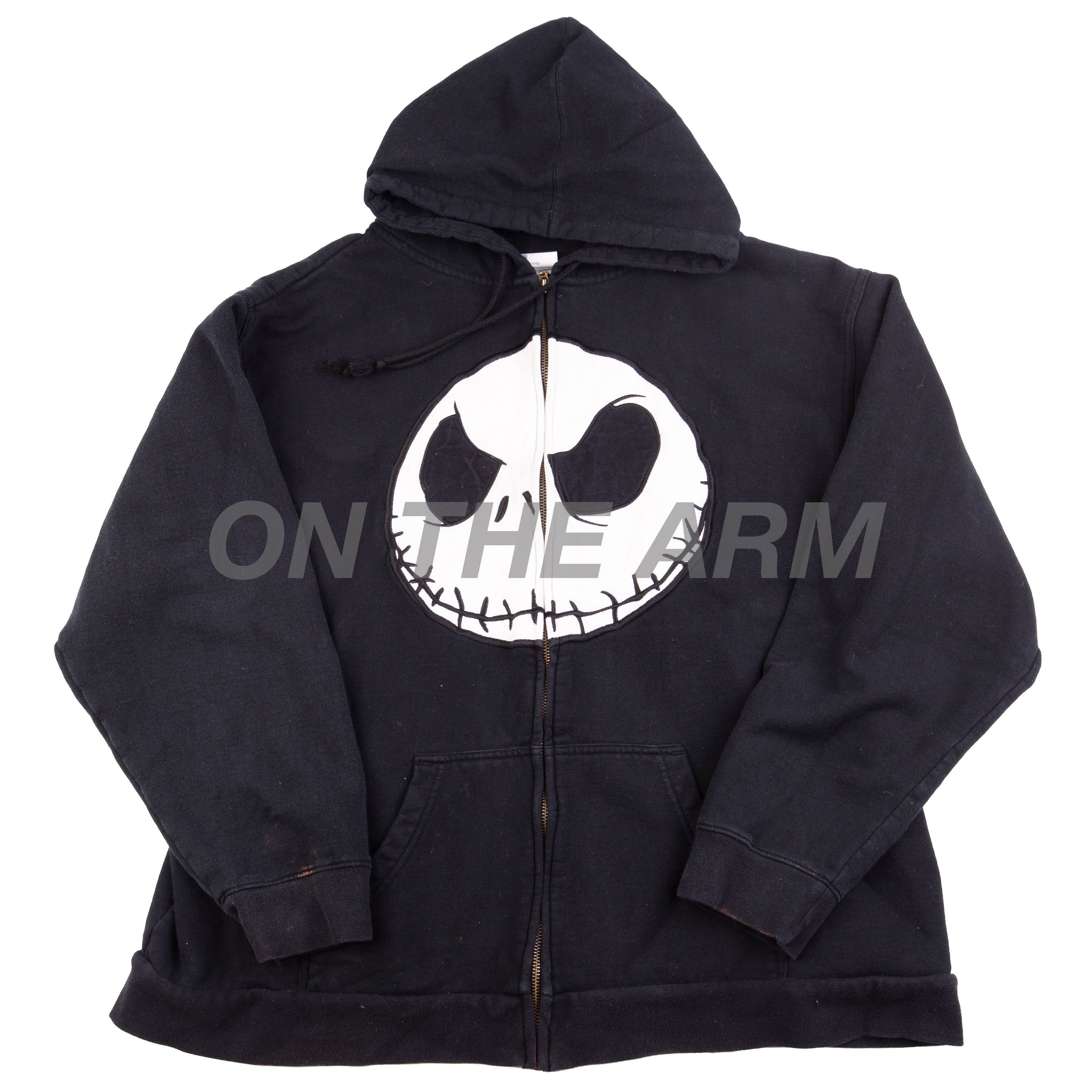 Vintage Black Jack Skellington Nightmare Before Christmas Zip up (2000's)