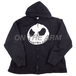Vintage Black Jack Skellington Nightmare Before Christmas Zip up (2000's)