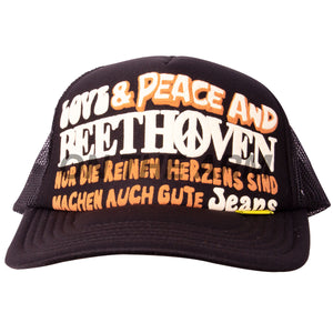 Kapital Black Beethoven Trucker Hat