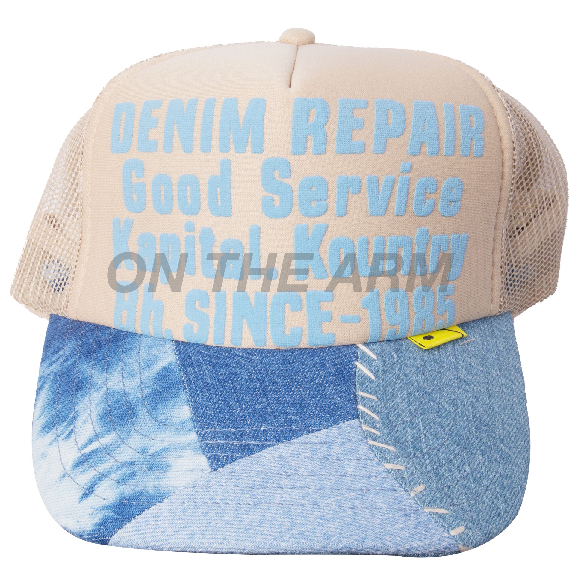 Kapital Beige/Blue Denim Trucker Hat