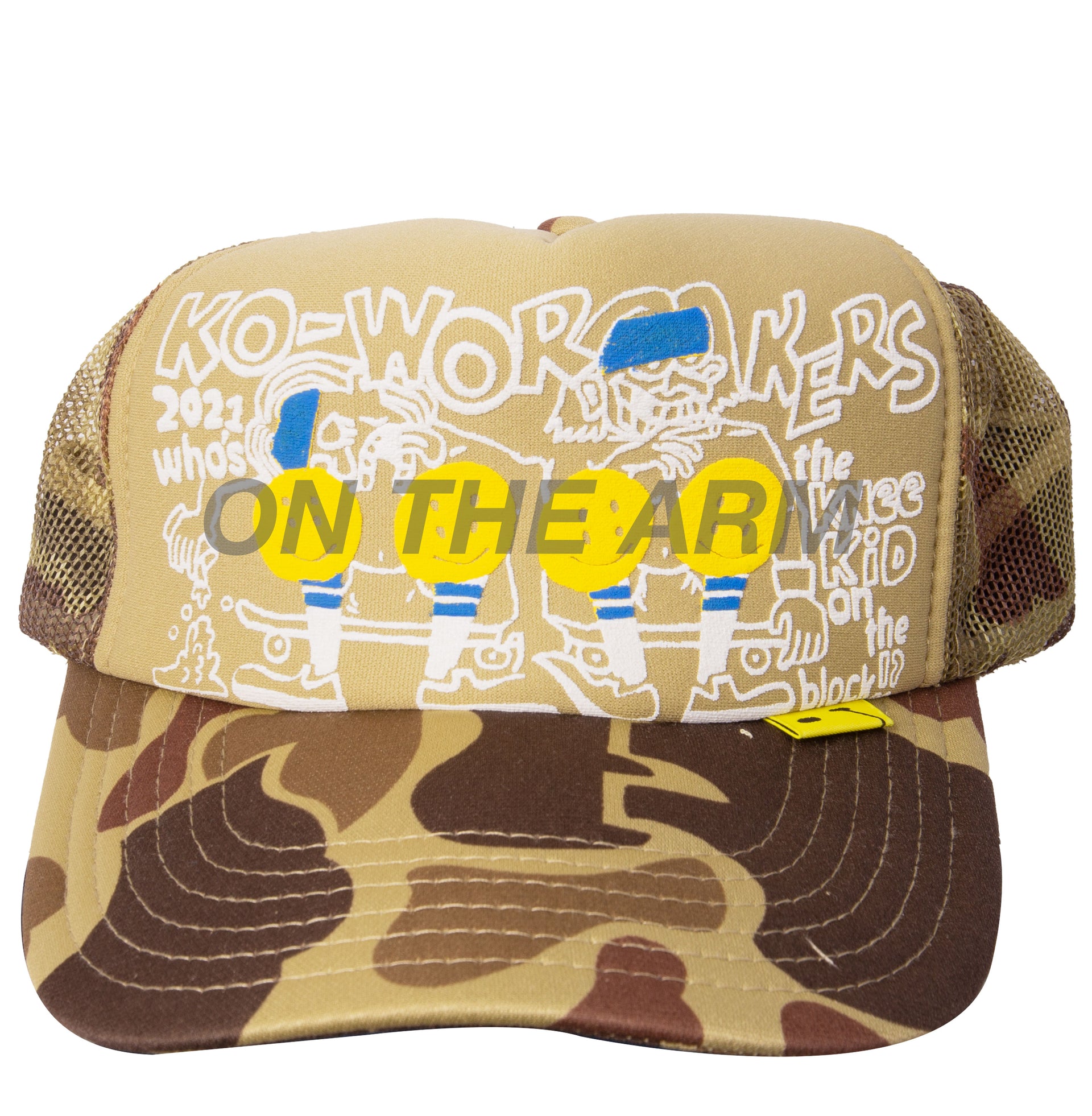 Kapital Camo/Yellow Knee Kid Trucker Hat