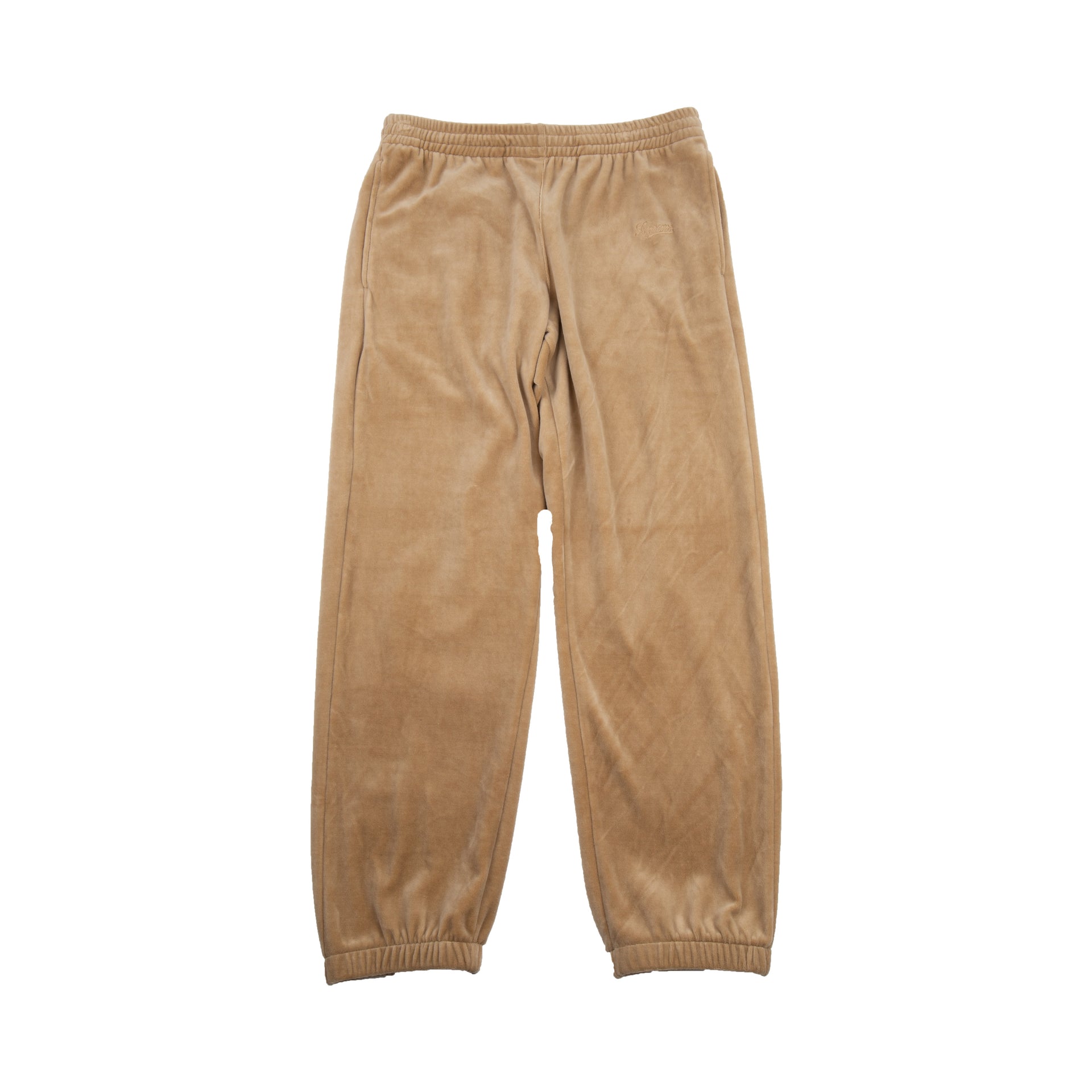 Supreme Khaki Velour Sweats