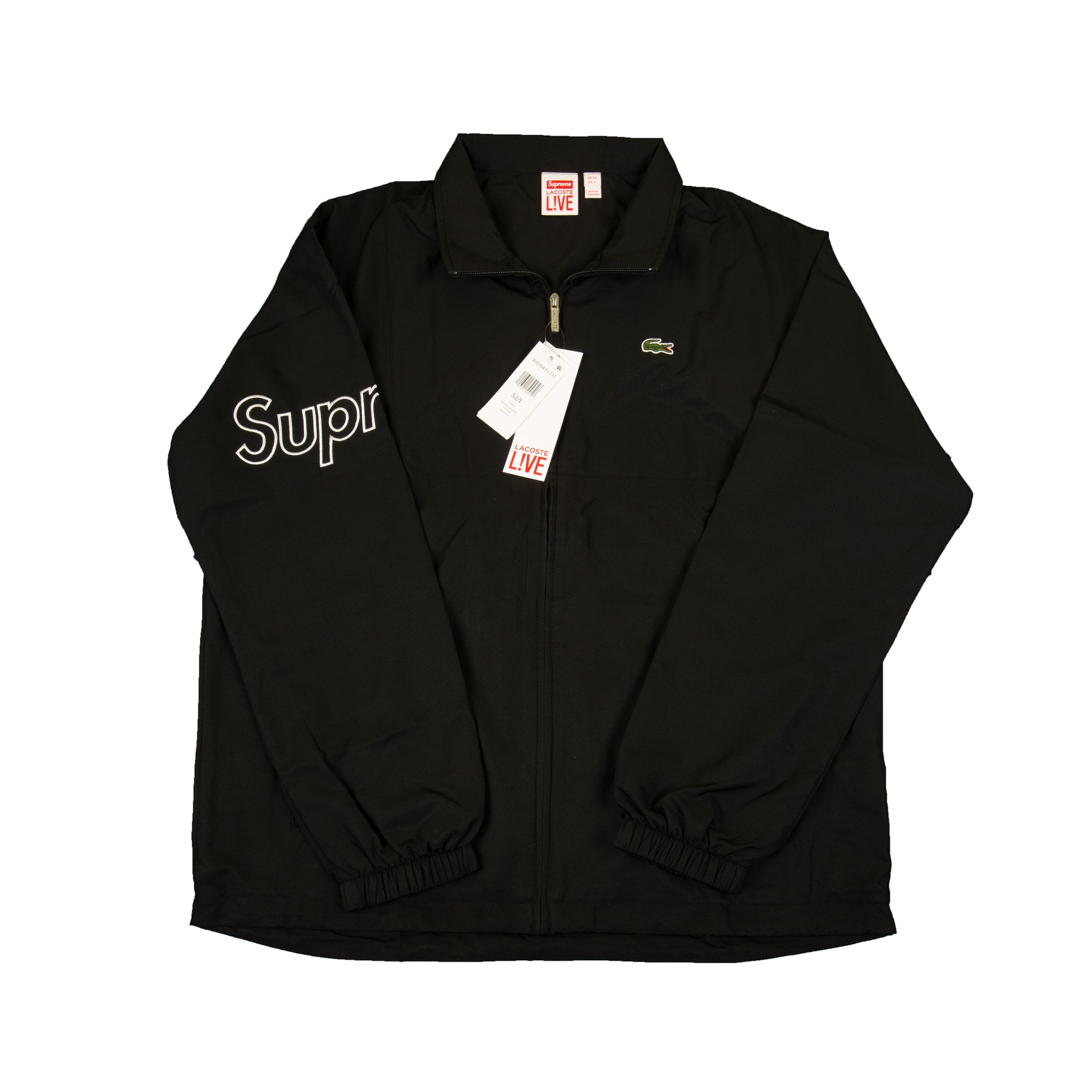 Supreme Black Lacoste Track Jacket