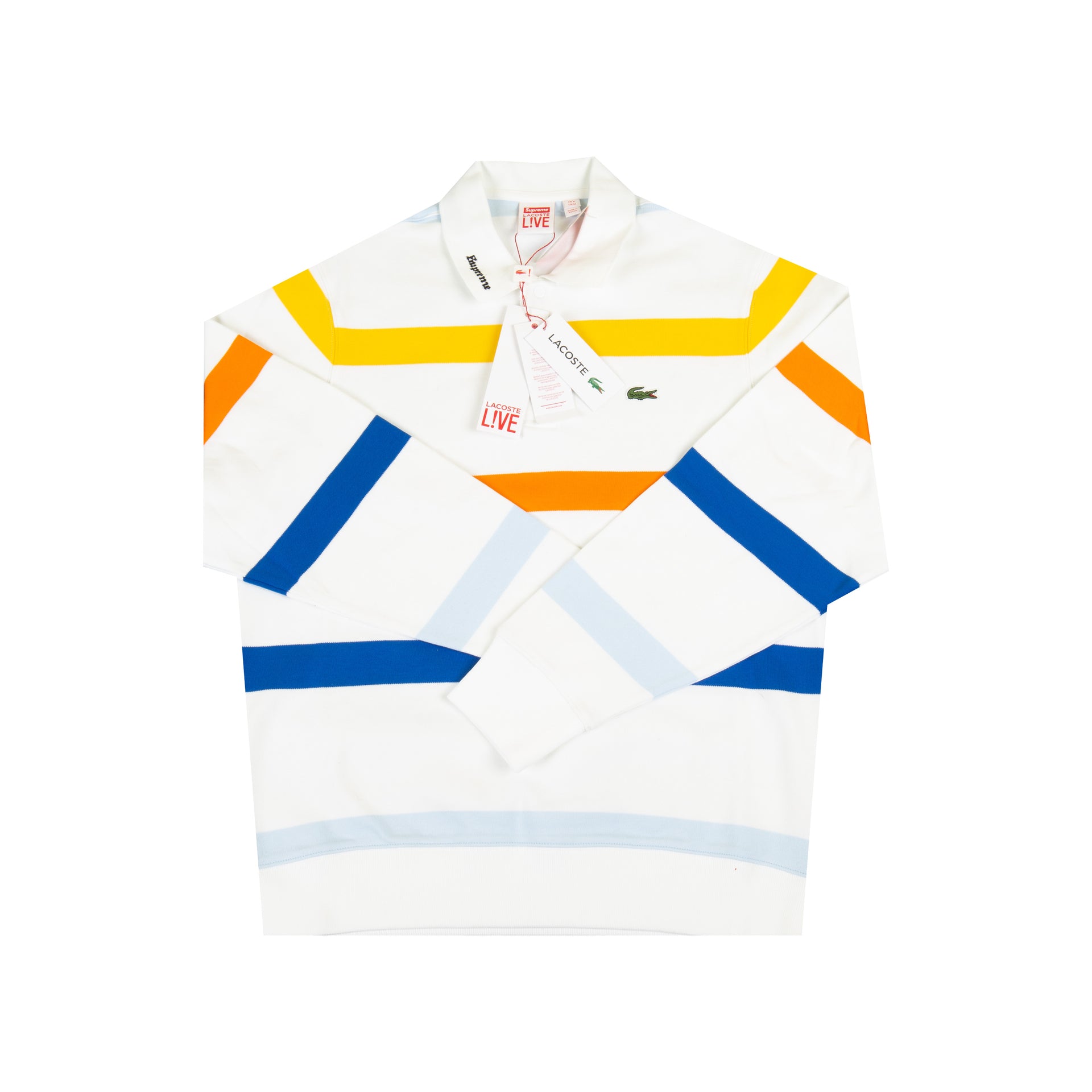 Supreme White Lacoste Jersey Polo