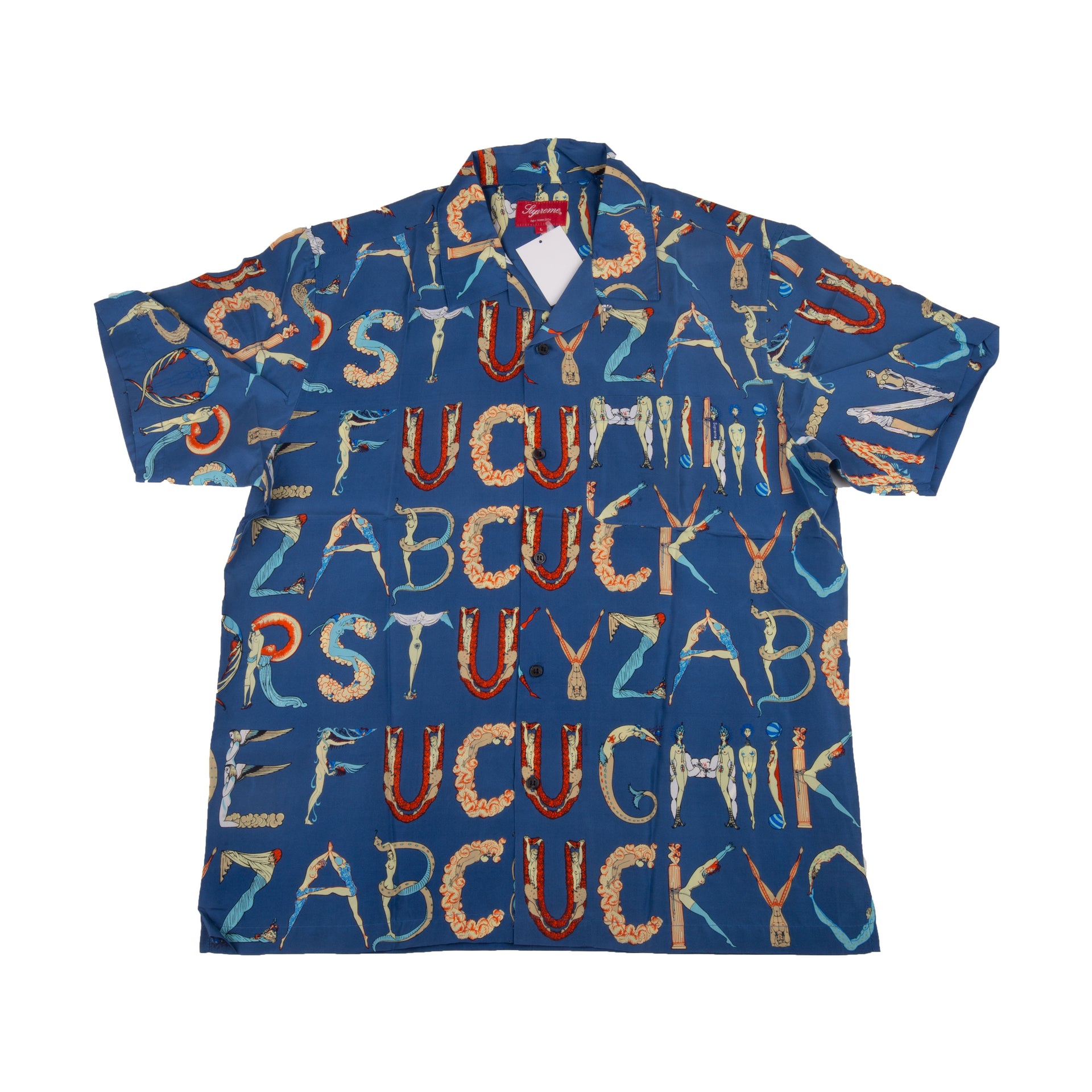Supreme Light Navy Alphabet Shirt