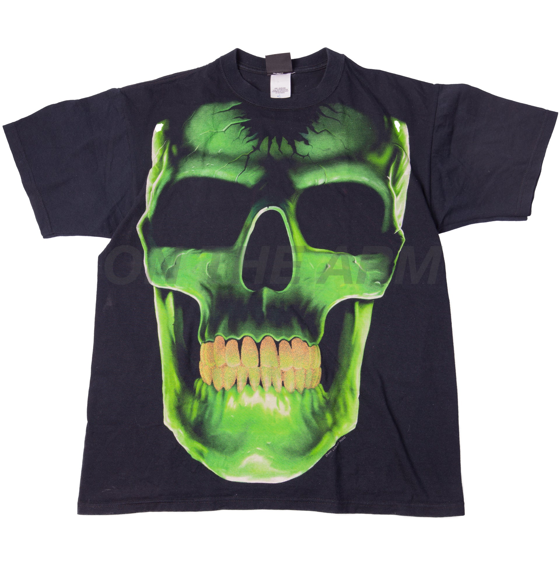 Vintage Liquid Blue Glow Skull Tee