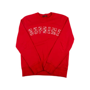 Supreme Red Louis Vuitton Logo Crew