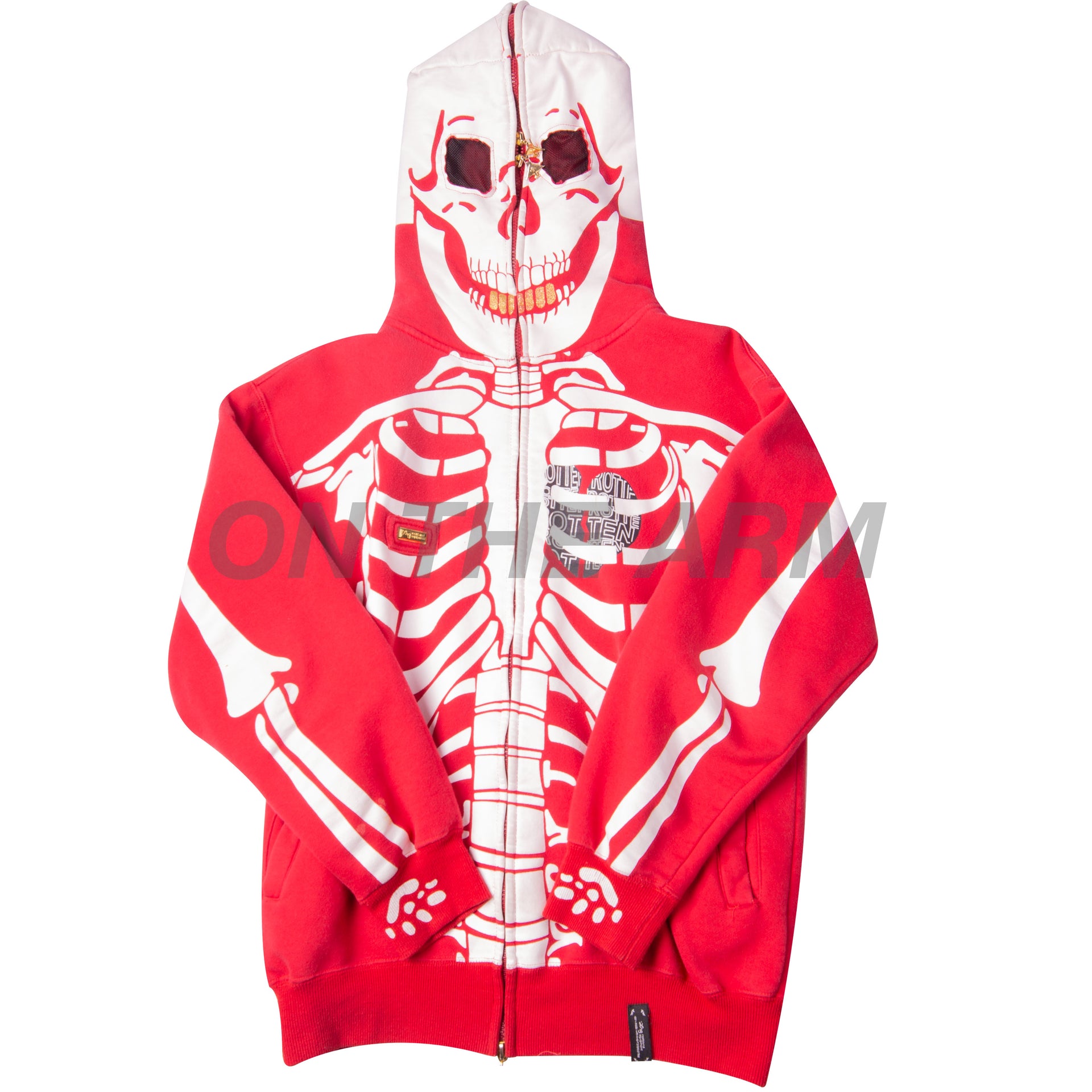 LRG Red OG Dead Serious Hoodie USED