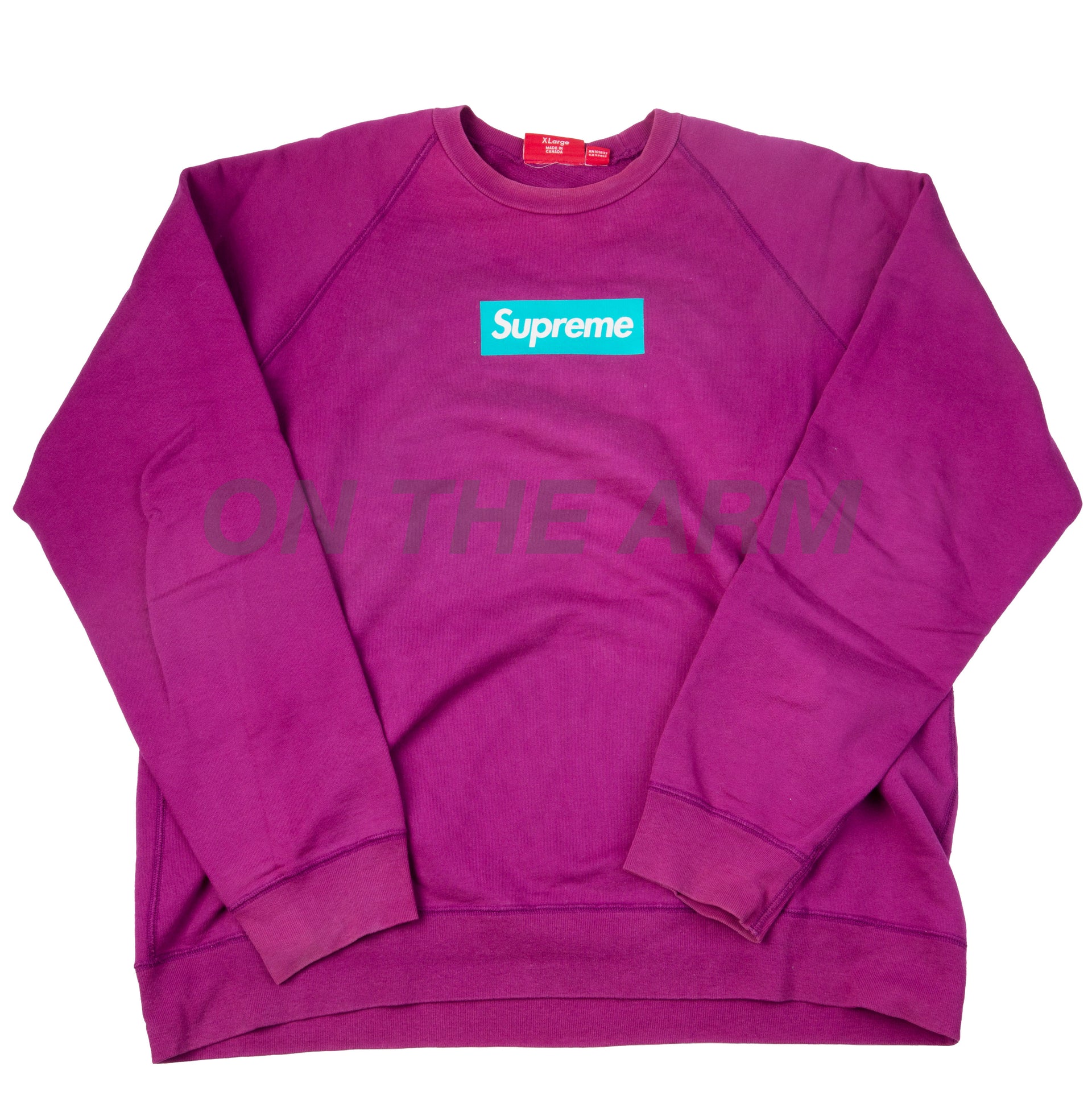 Supreme Teal Screenprint Box Logo Crew (2007) USED