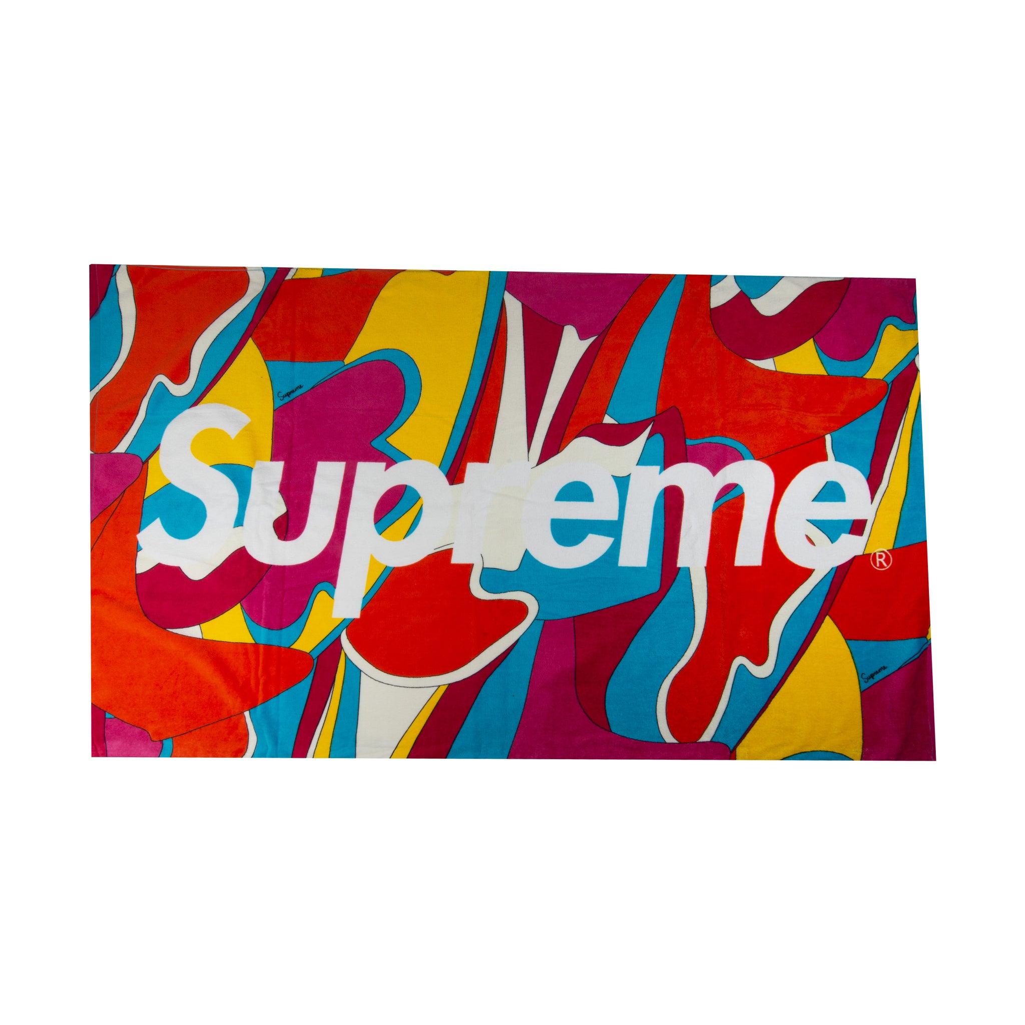 Supreme Red Abstract Beach Towel – On The Arm