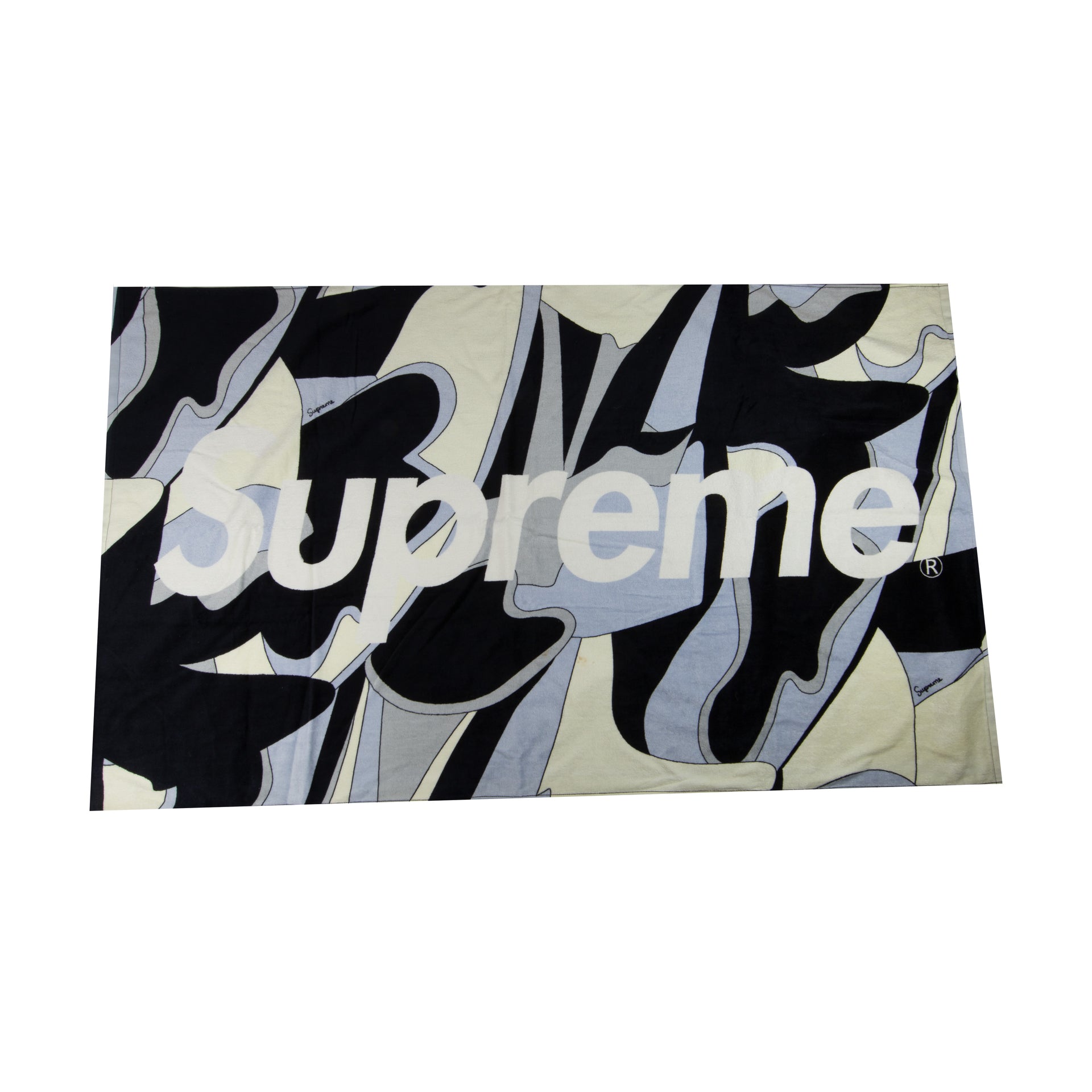 Supreme Black Abstract Beach Towel