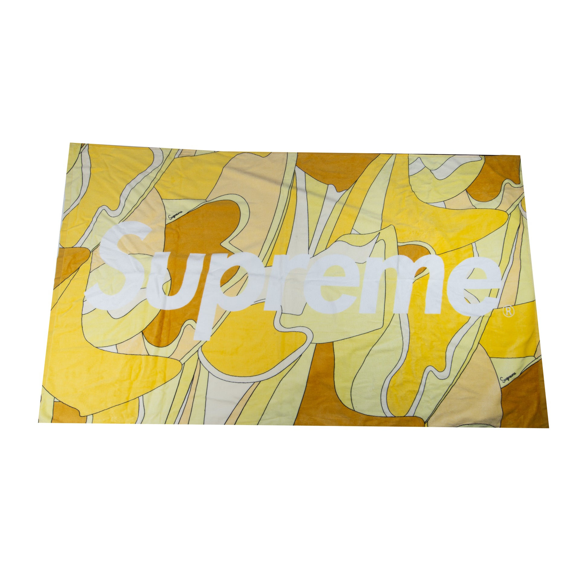 Supreme Yellow Abstract Beach Towel