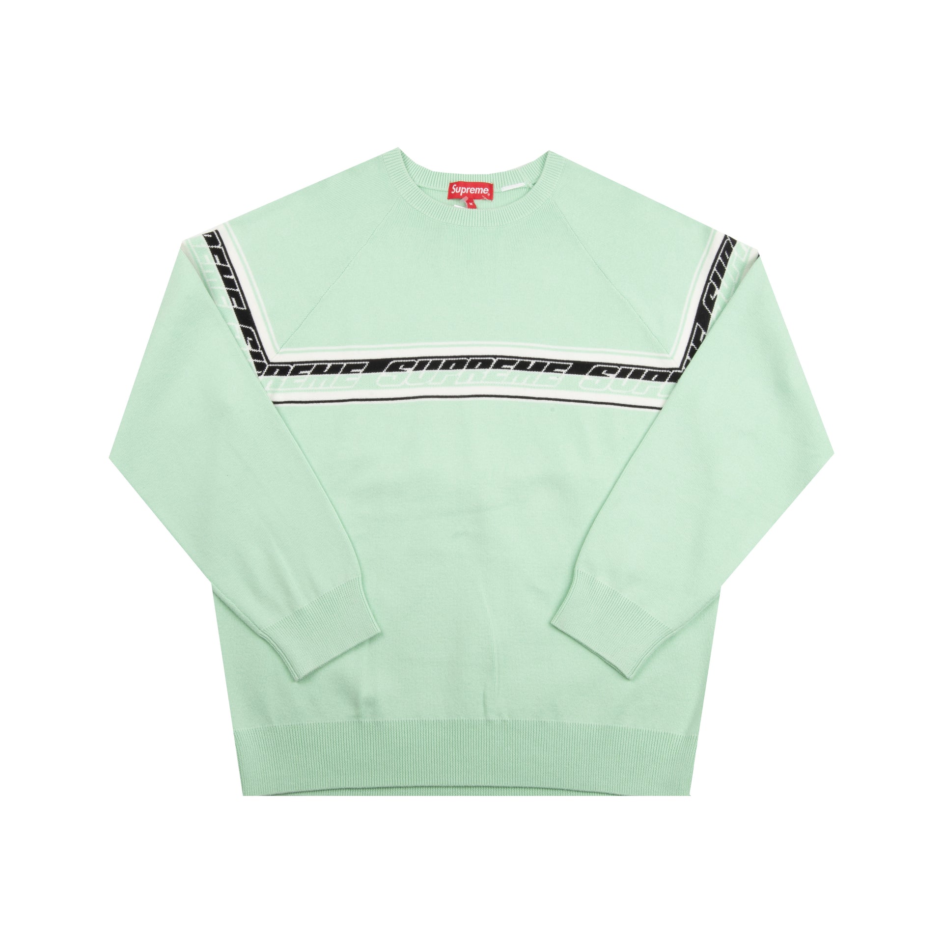 Supreme Mint Striped Raglan Sweater