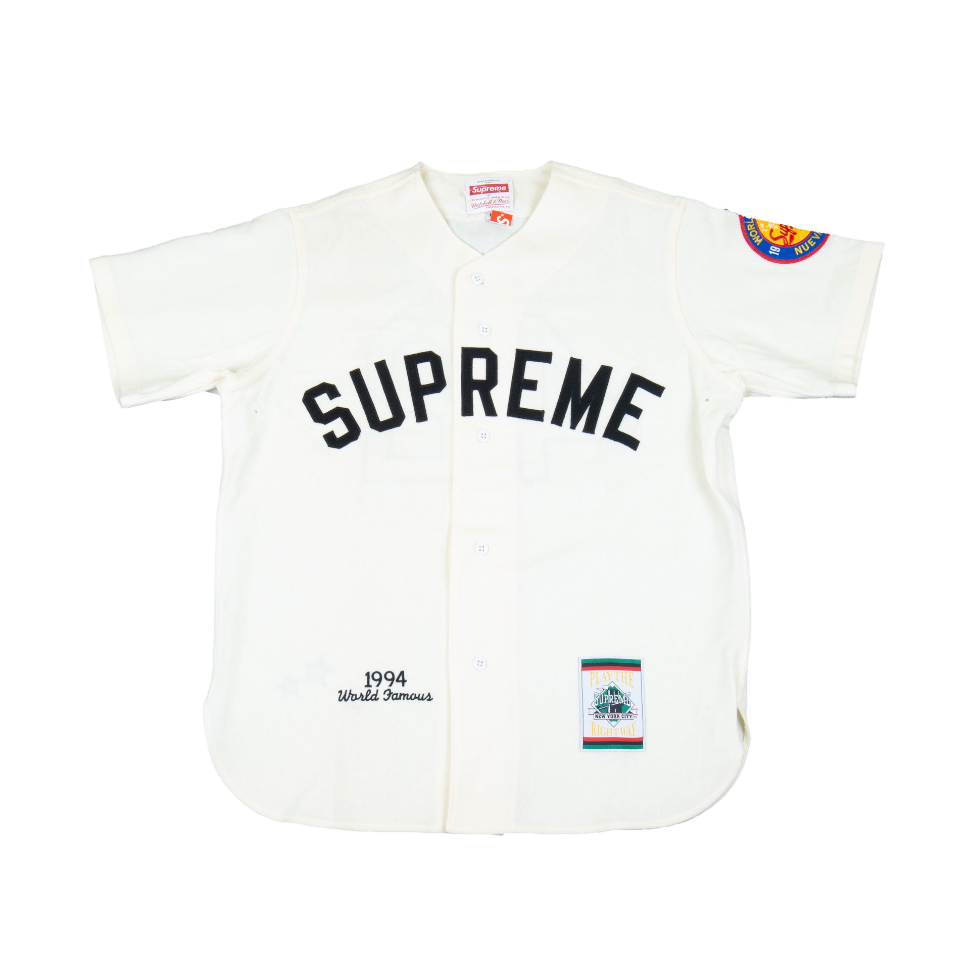 Supreme Natural Mitchell N Ness Baseball Jersey
