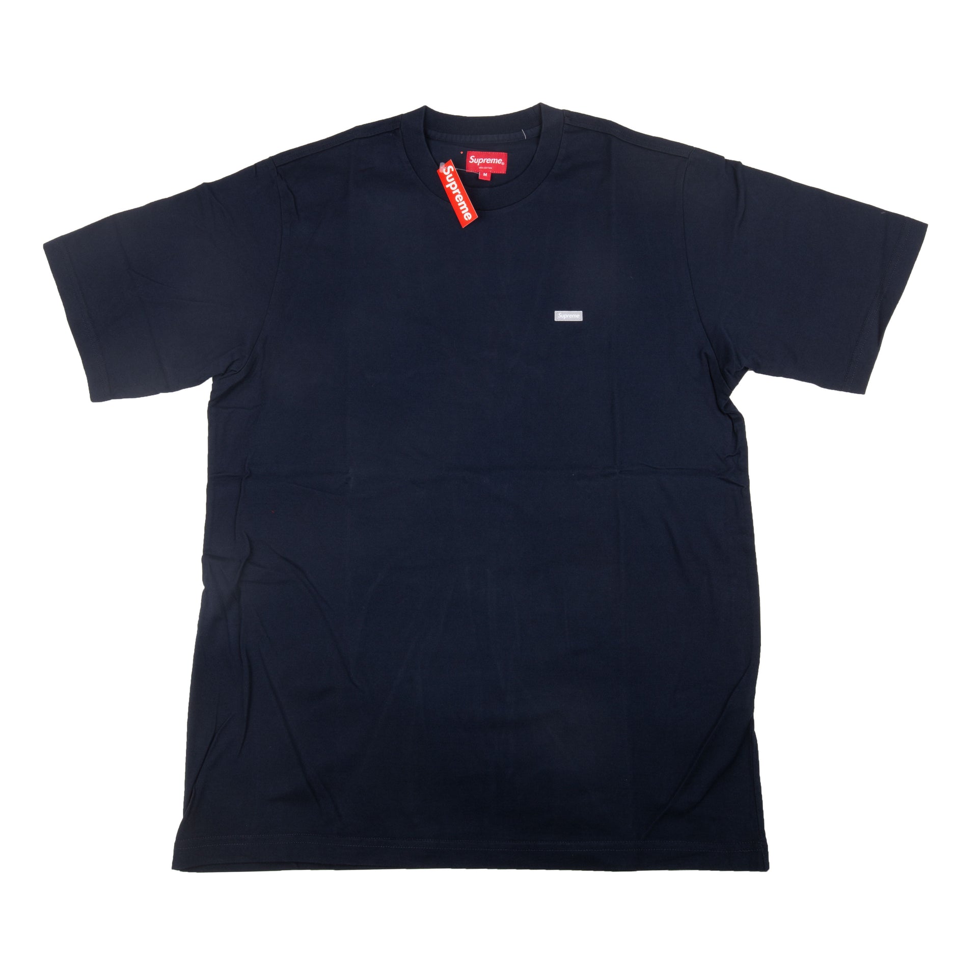 Supreme Navy Reflective Small Box Logo Tee
