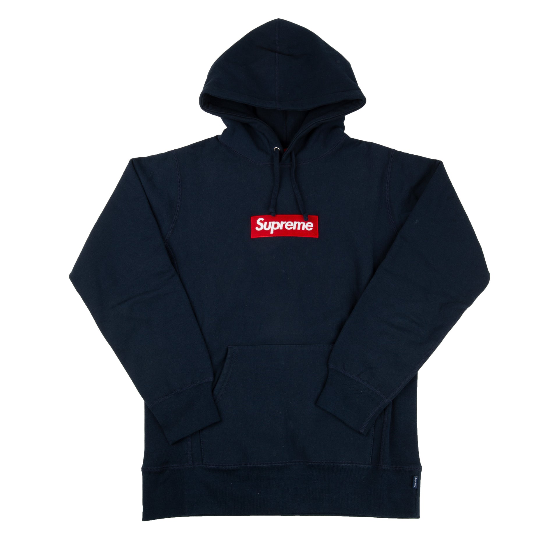 Supreme Navy Box Logo Hoodie