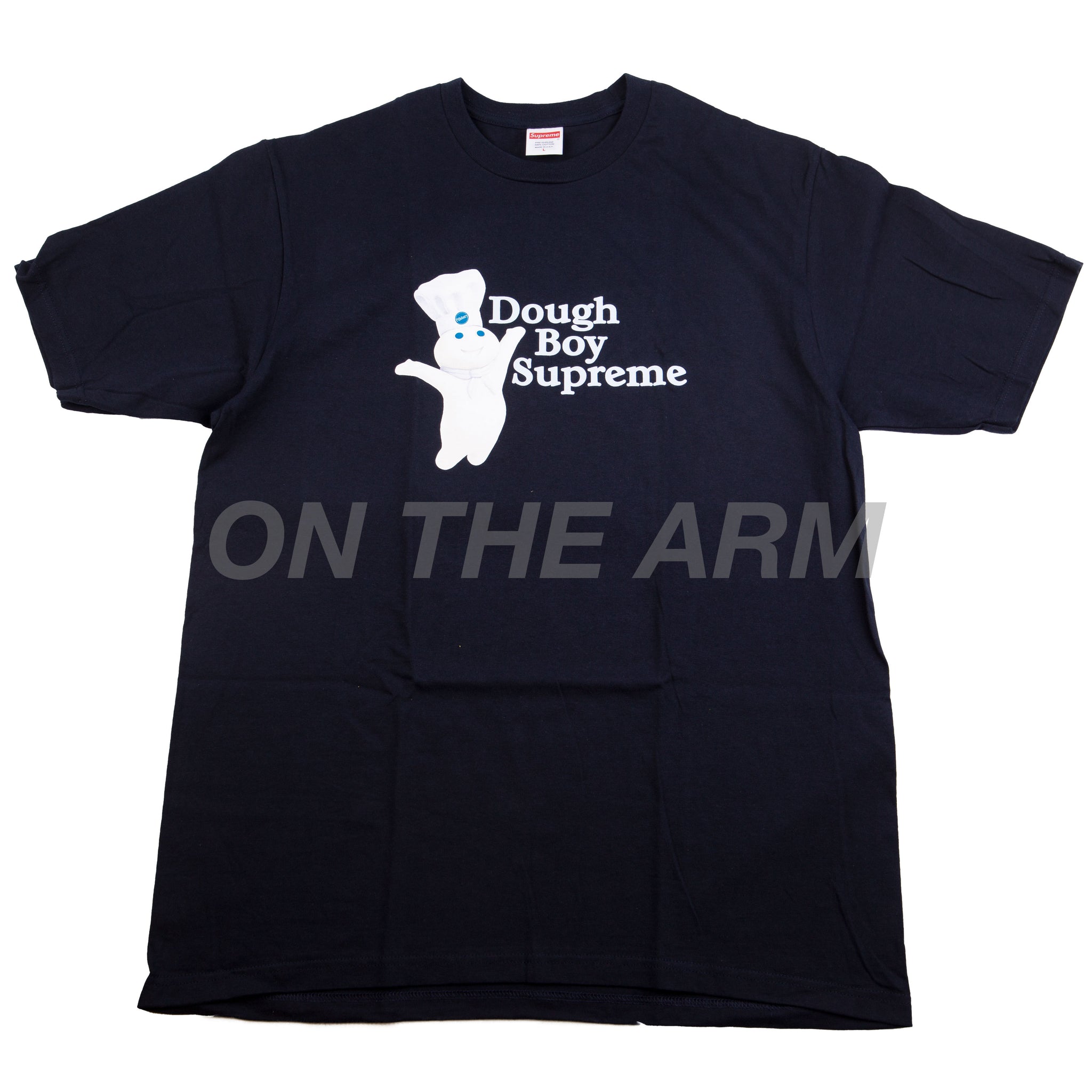 Supreme Navy Doughboy Tee – On The Arm