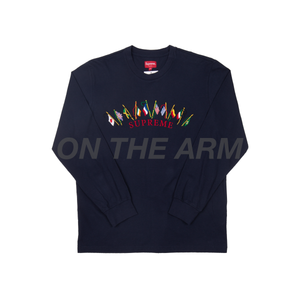 Supreme Navy Flags L/S