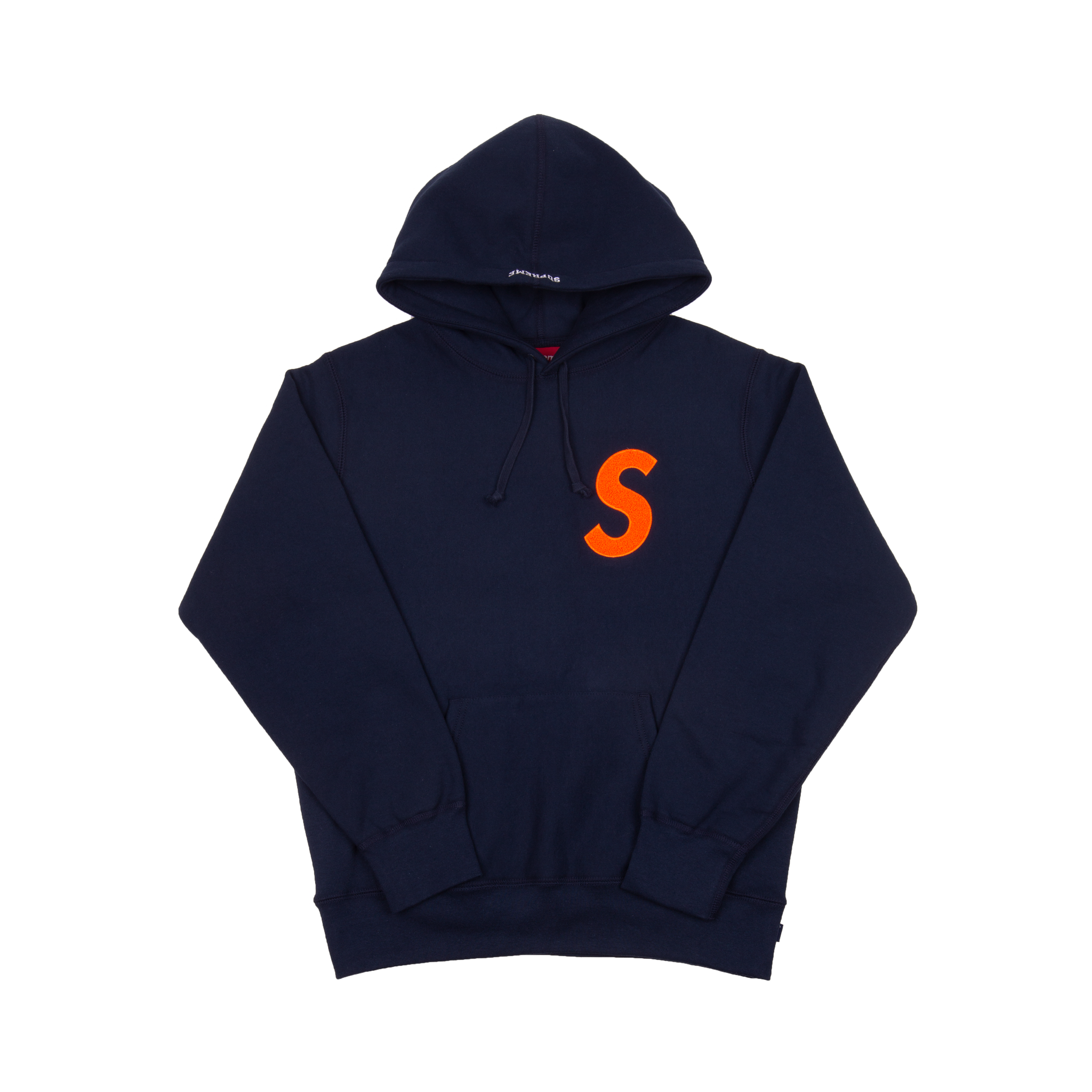 Supreme Orange/Navy S Logo Hoodie