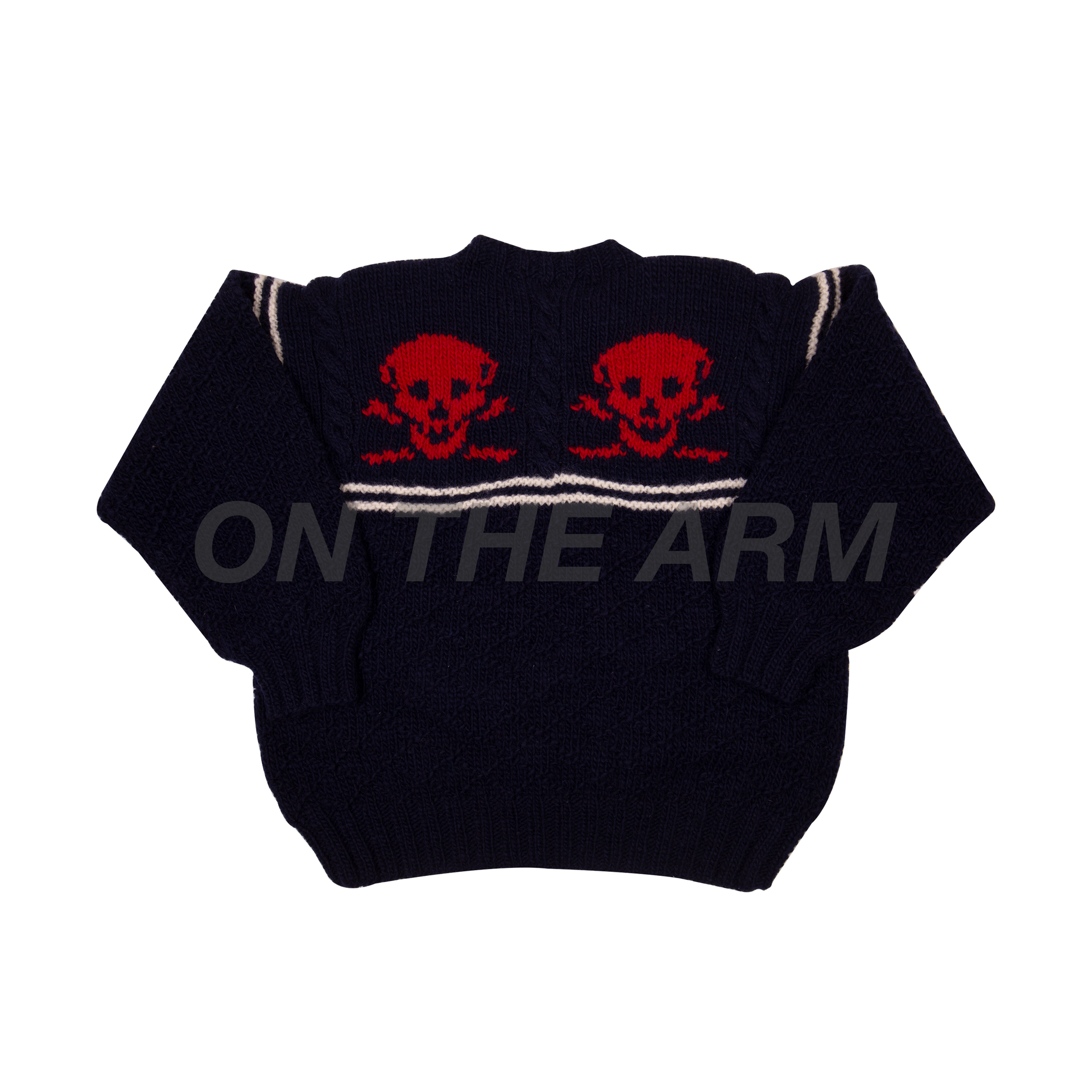 Vintage 90's Navy Skull Knit Sweater