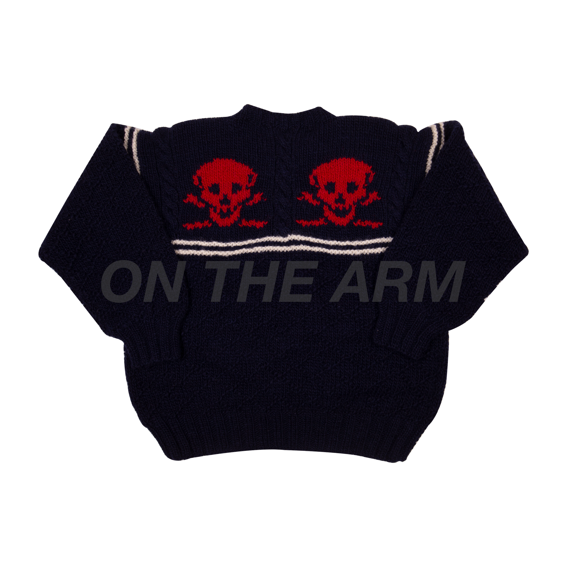 Vintage 90's Navy Skull Knit Sweater