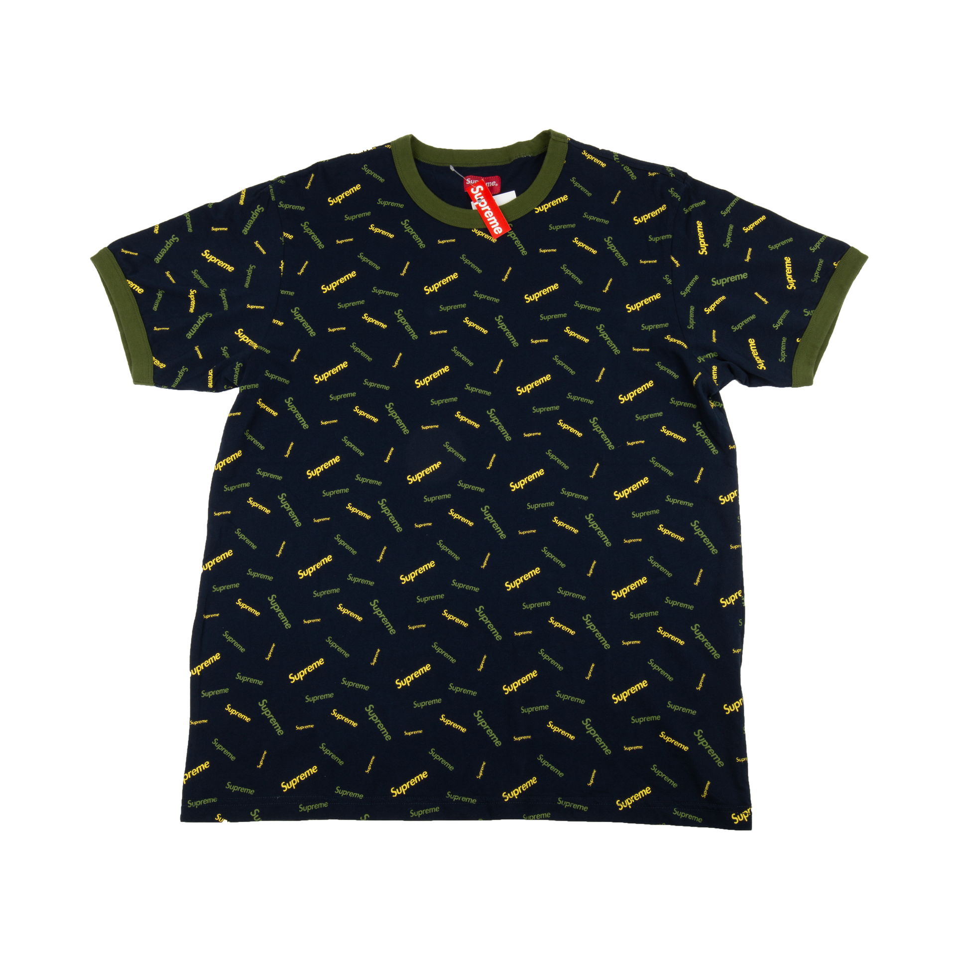 Supreme Navy Scatter Ringer Tee