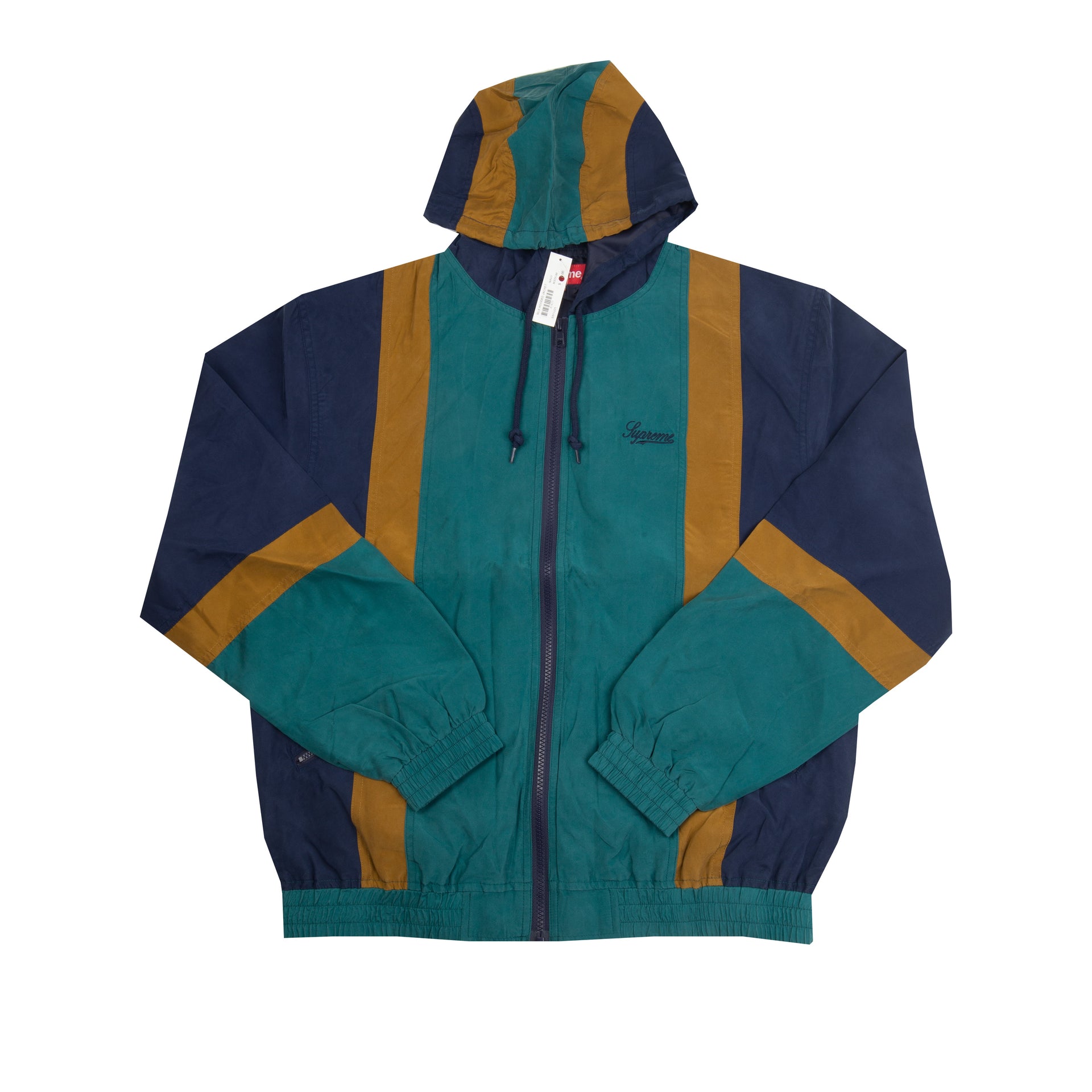 Supreme Navy Silk Hooded Zip