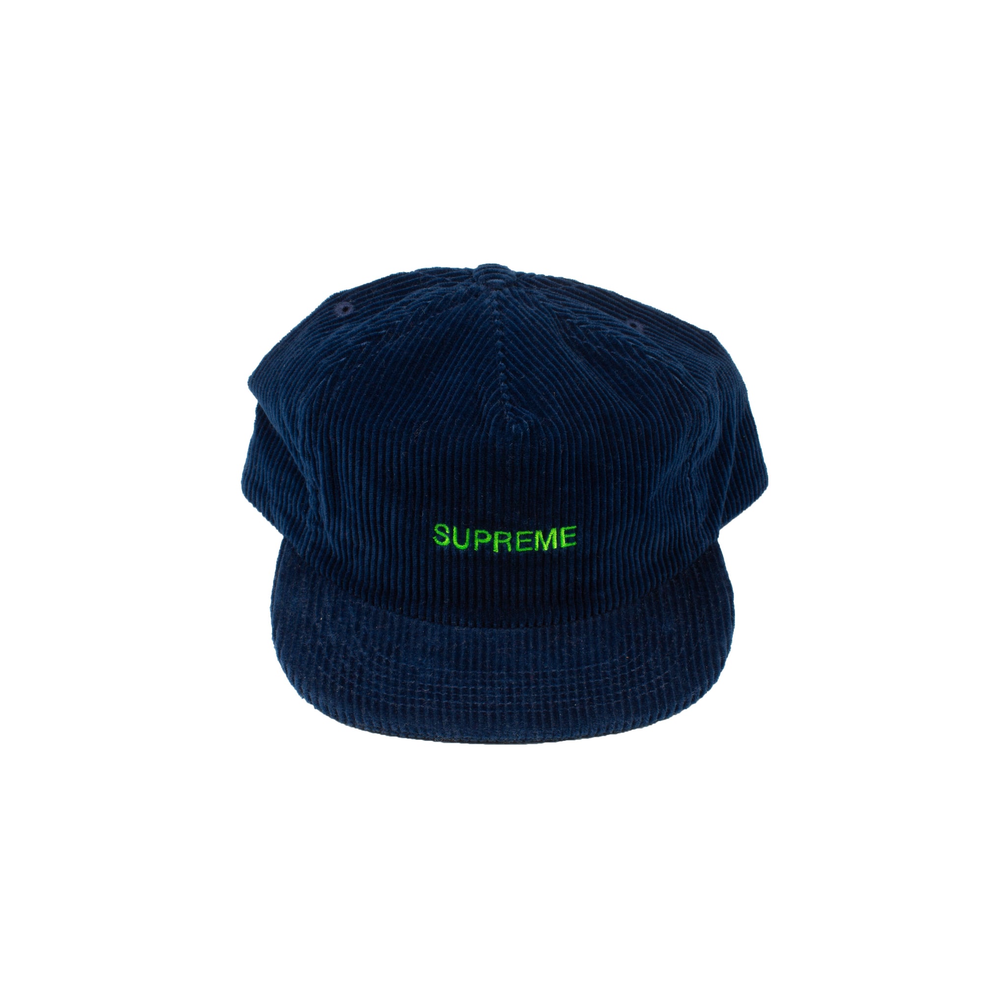 Supreme Navy Corduroy Compact Logo Hat