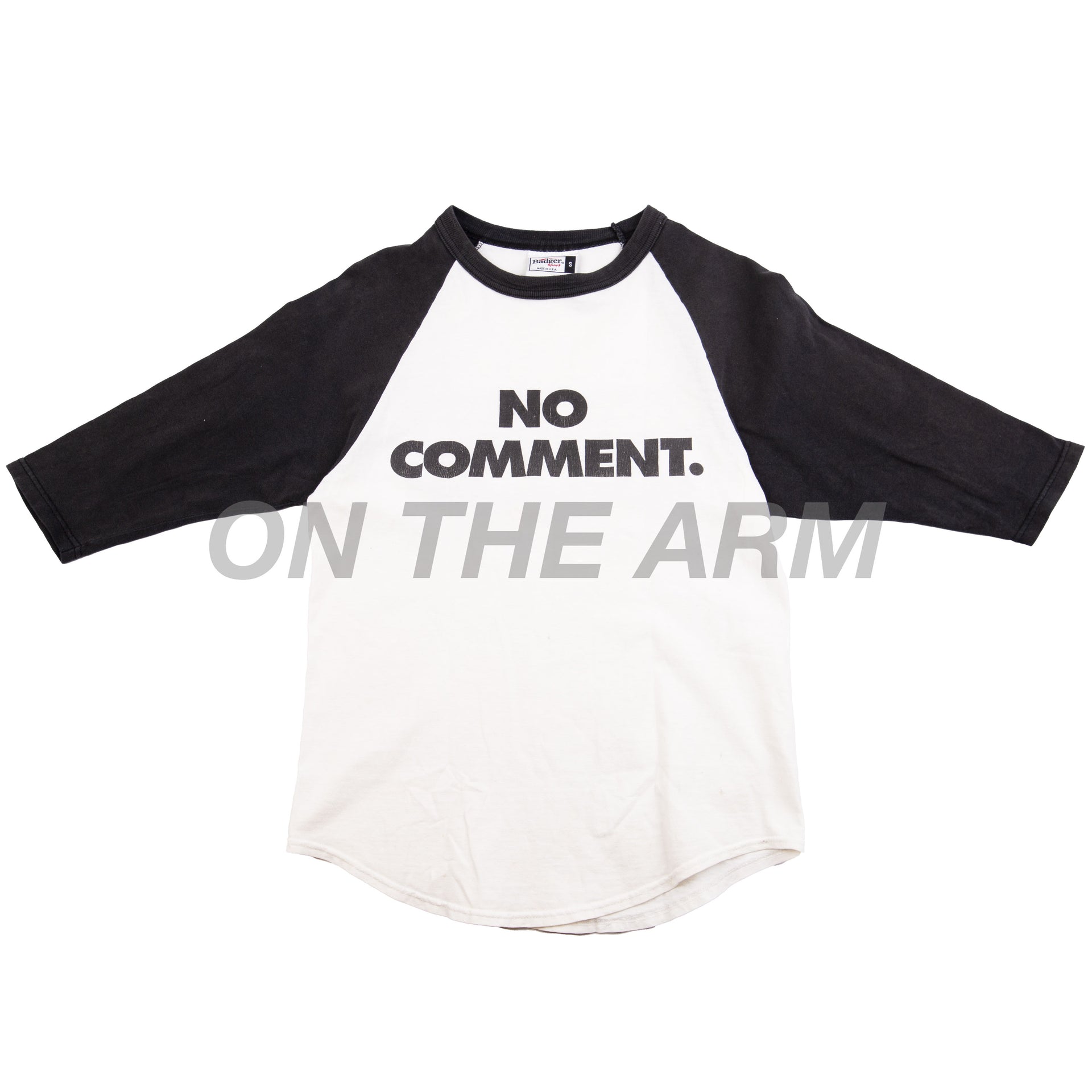 Vintage White/Black SUB POP No Comment Raglan