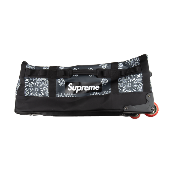Supreme Black Paisley TNF Rolling Thunder Bag