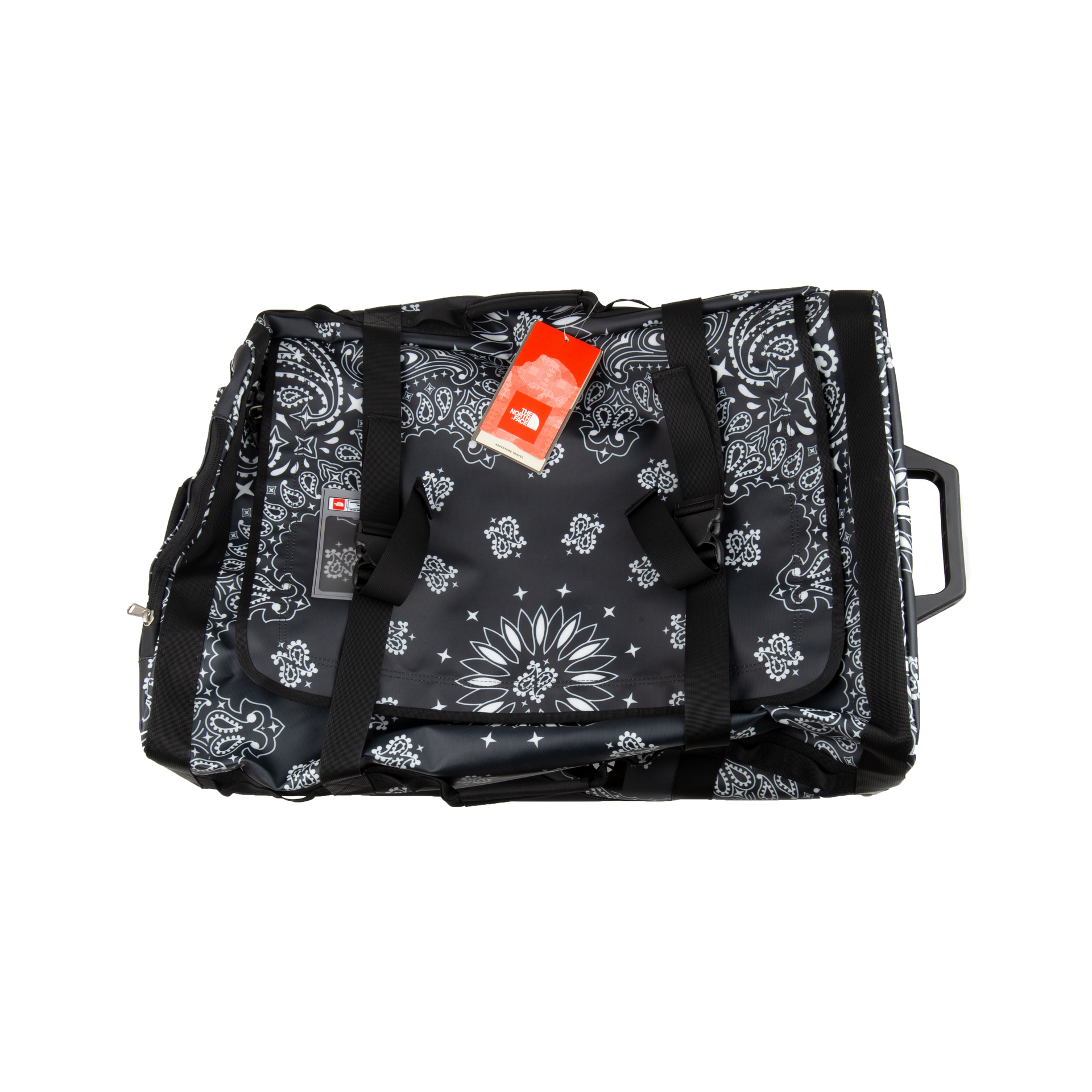 Supreme Black Paisley TNF Rolling Thunder Bag