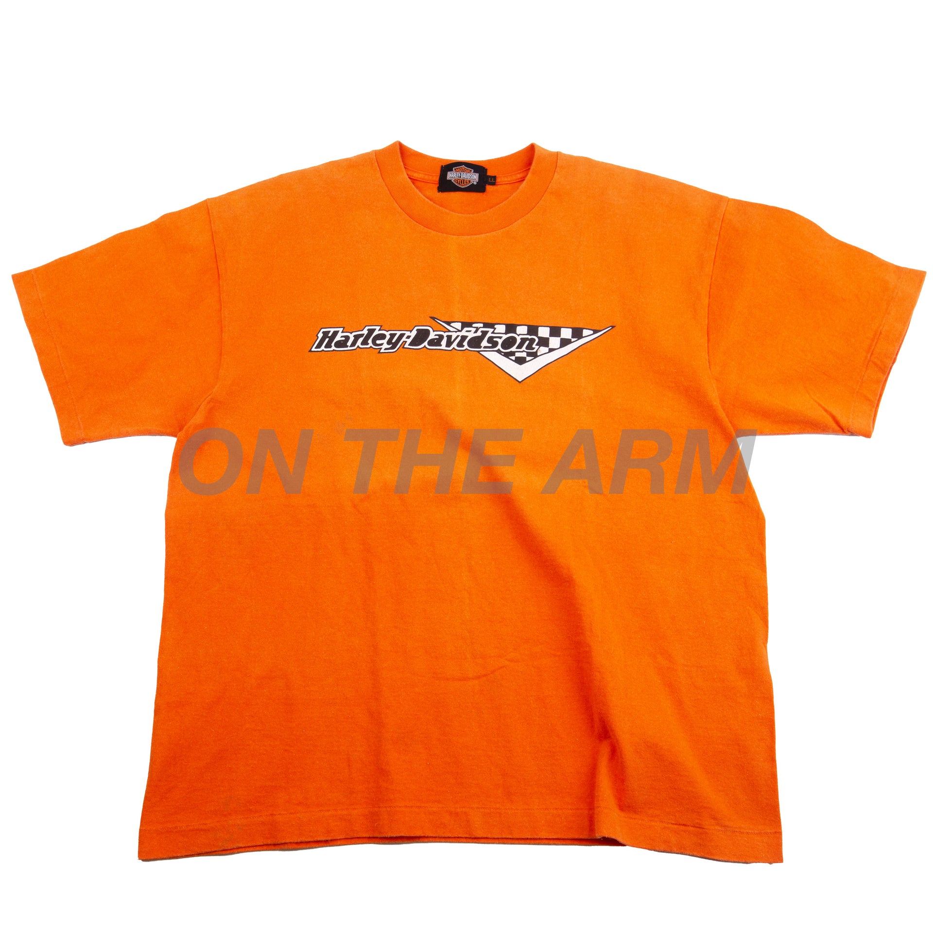 Vintage Orange Harley Davidson Racing Tee (1990's)