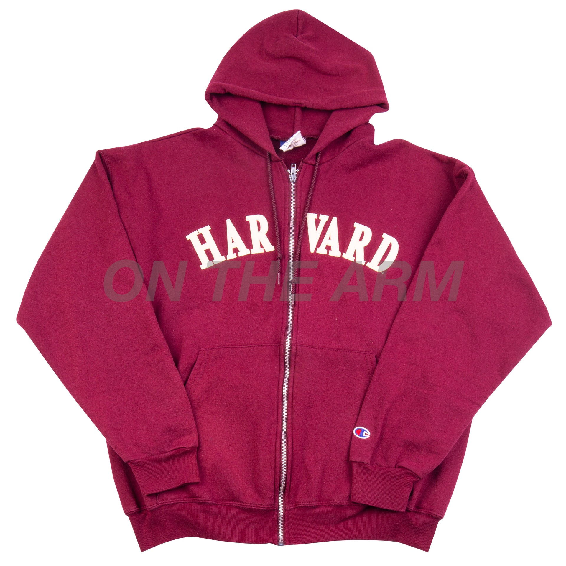 Vinatge Maroon Champion Harvard Zip