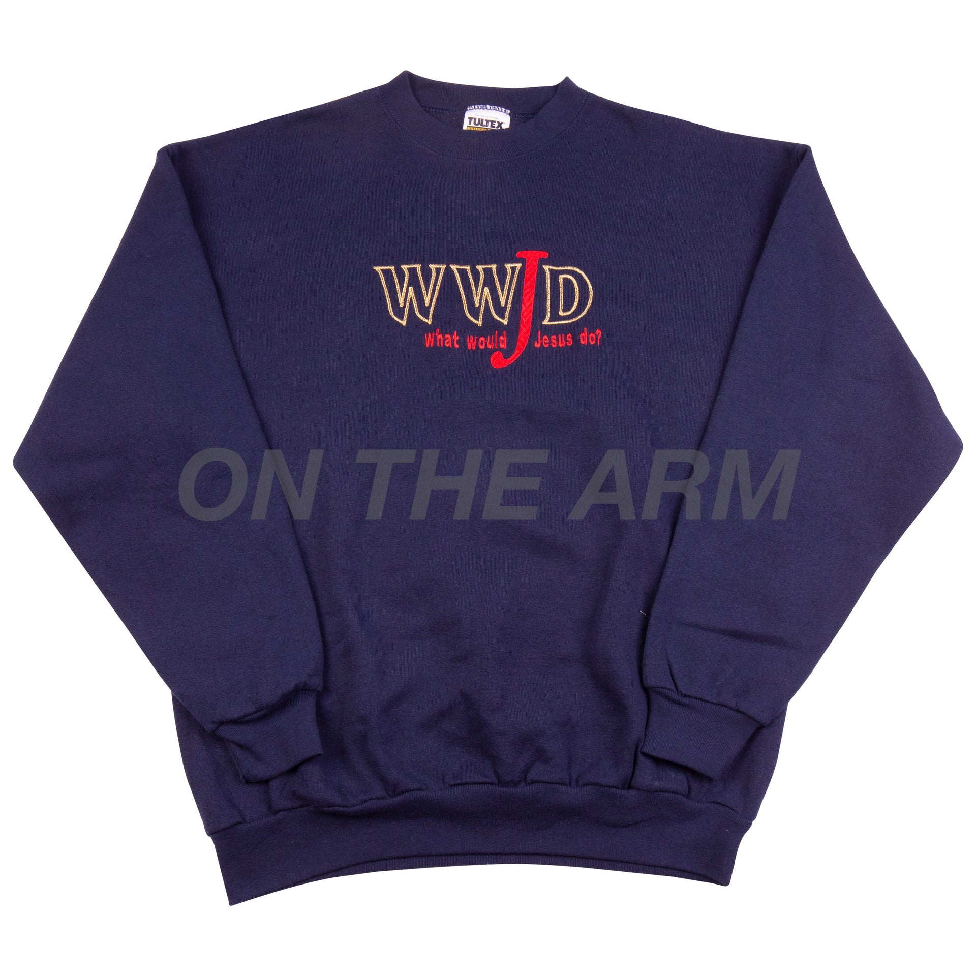 Vintage Navy What Would Jesus Do? Crew