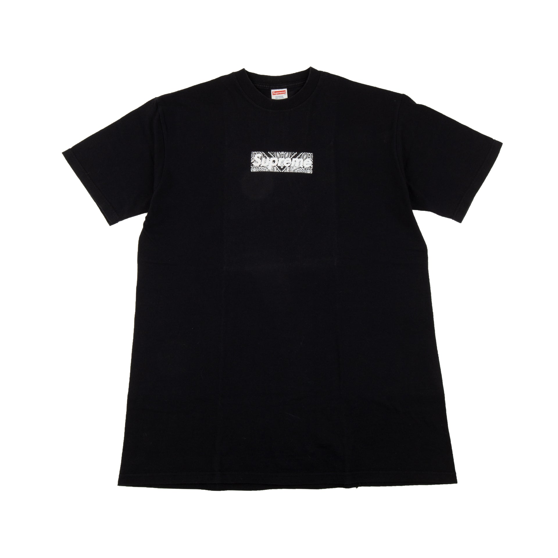 Supreme Black Paisley Box Logo Tee