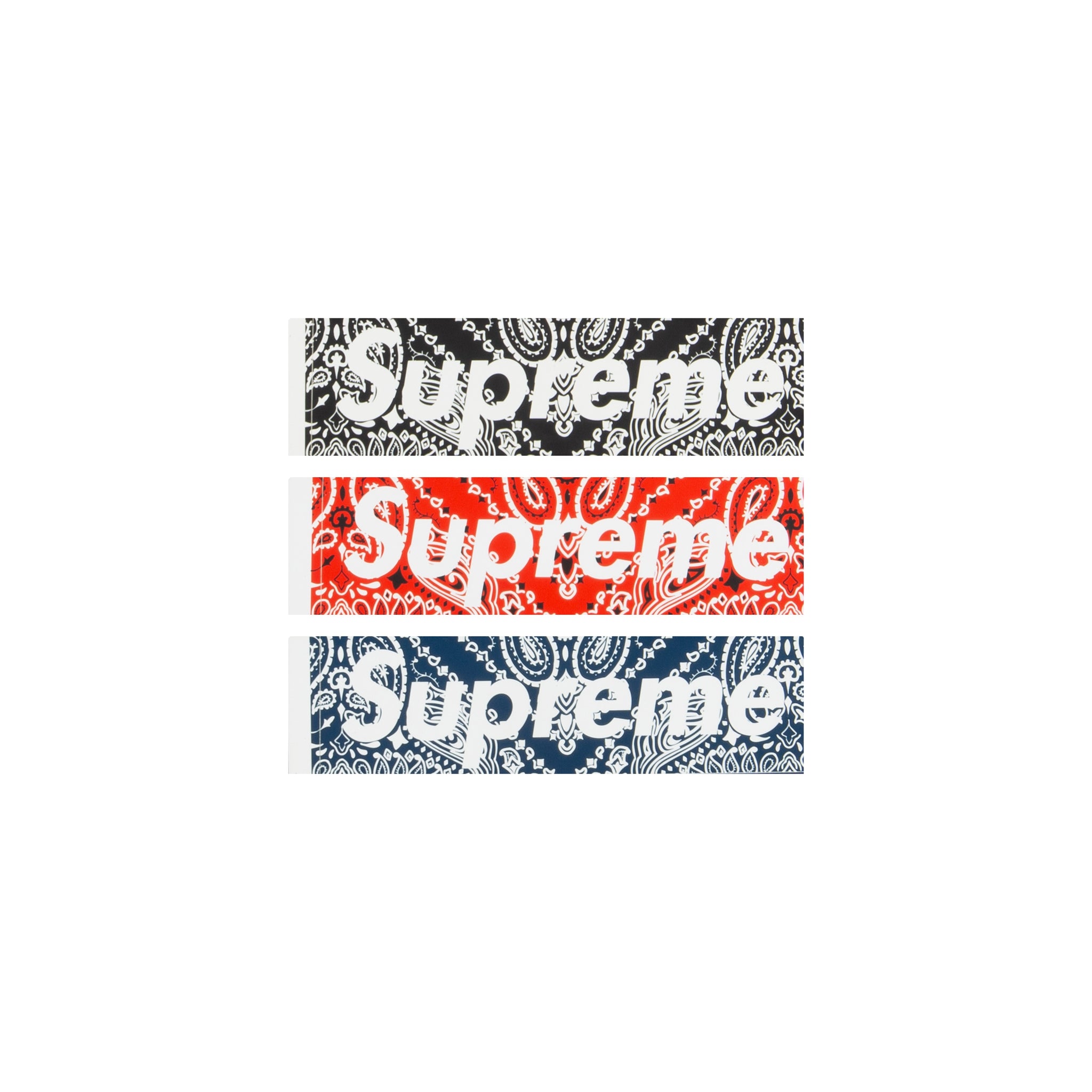 Supreme Paisley Box Logo Sticker Set - US